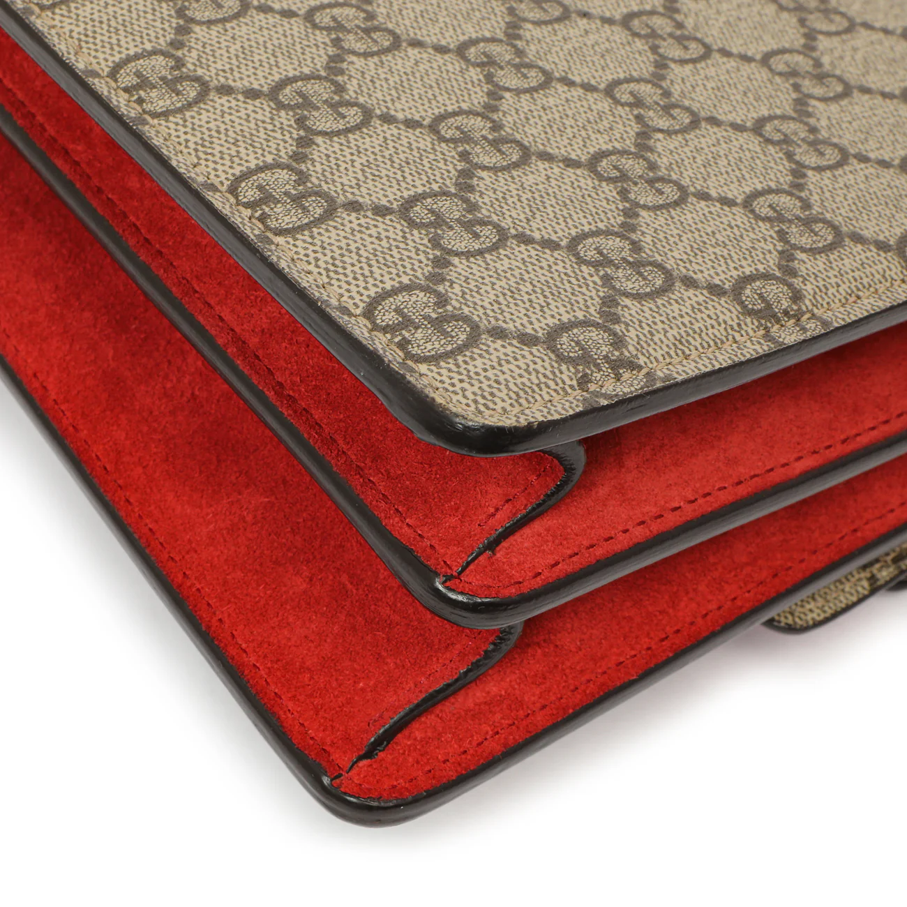 Gucci Red GG Supreme Monogram Small Dionysus Shoulder Bag - Image 8