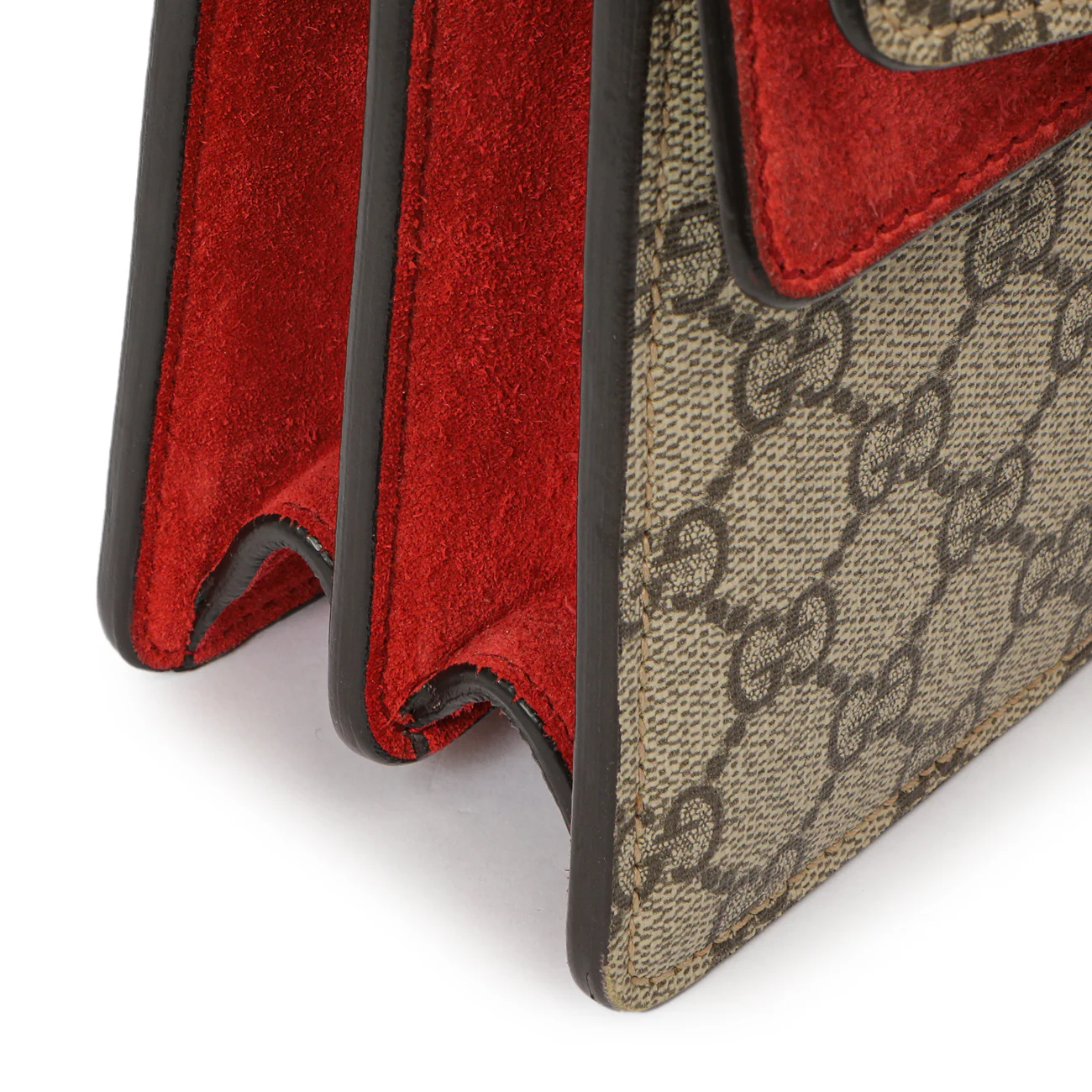 Gucci Red GG Supreme Monogram Small Dionysus Shoulder Bag - Image 9