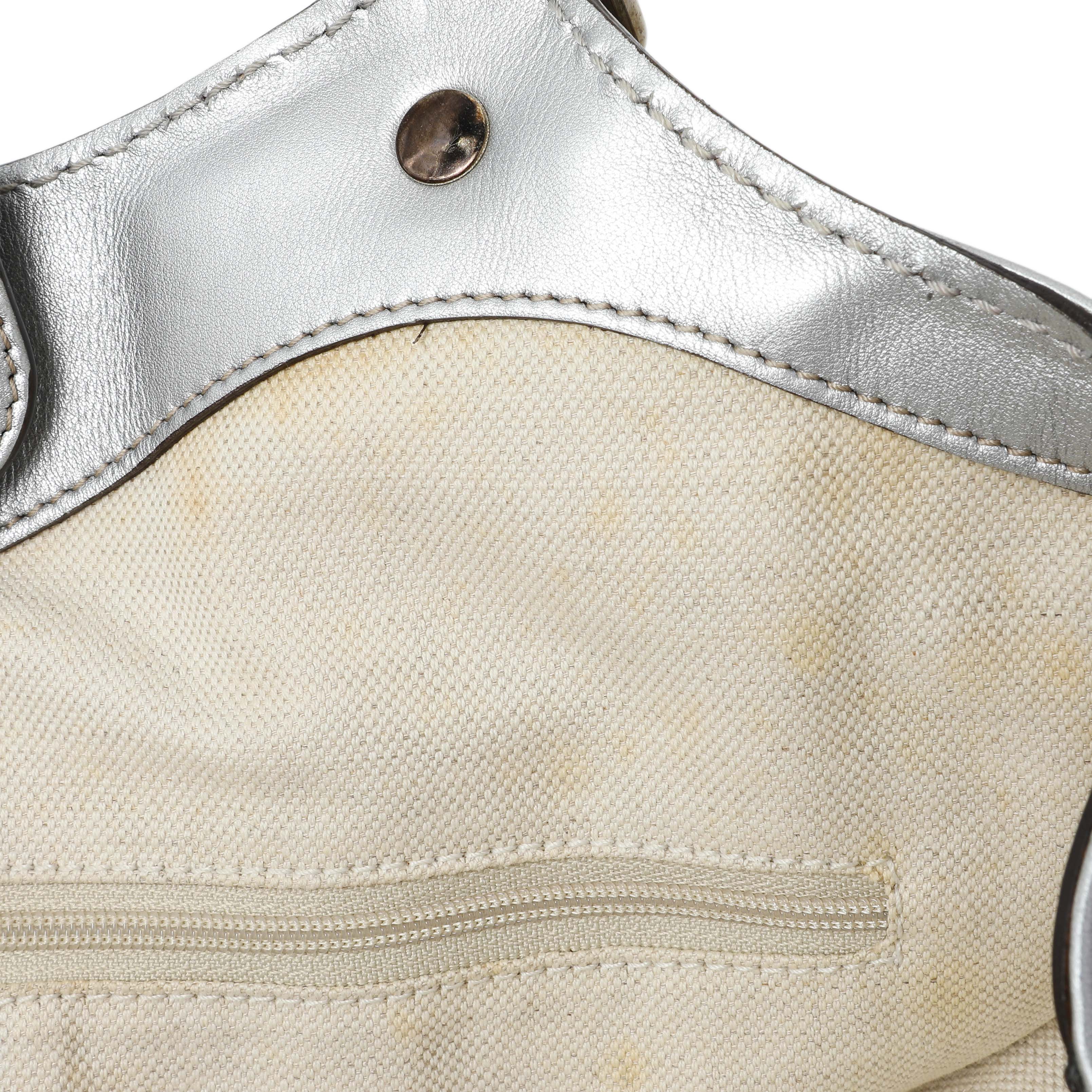 Gucci Silver Guccissima Sukey Tote - Image 7