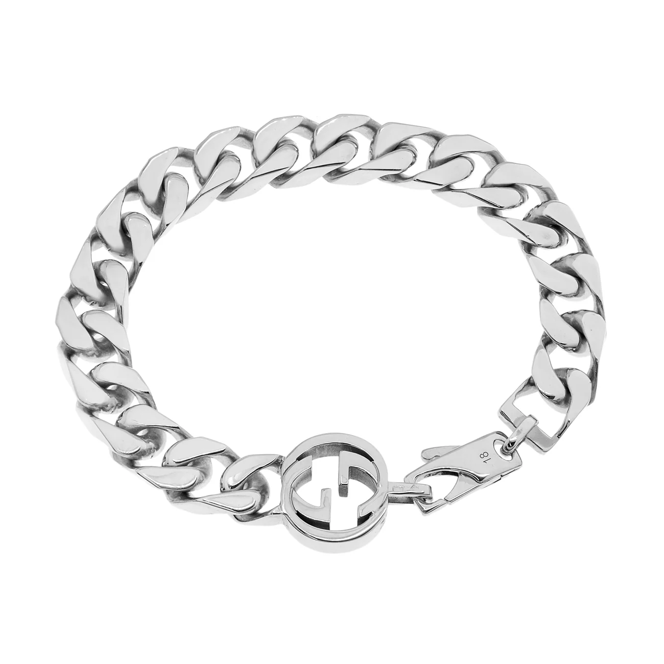 Gucci Sterling Silver Interlocking G Bracelet - Image 2