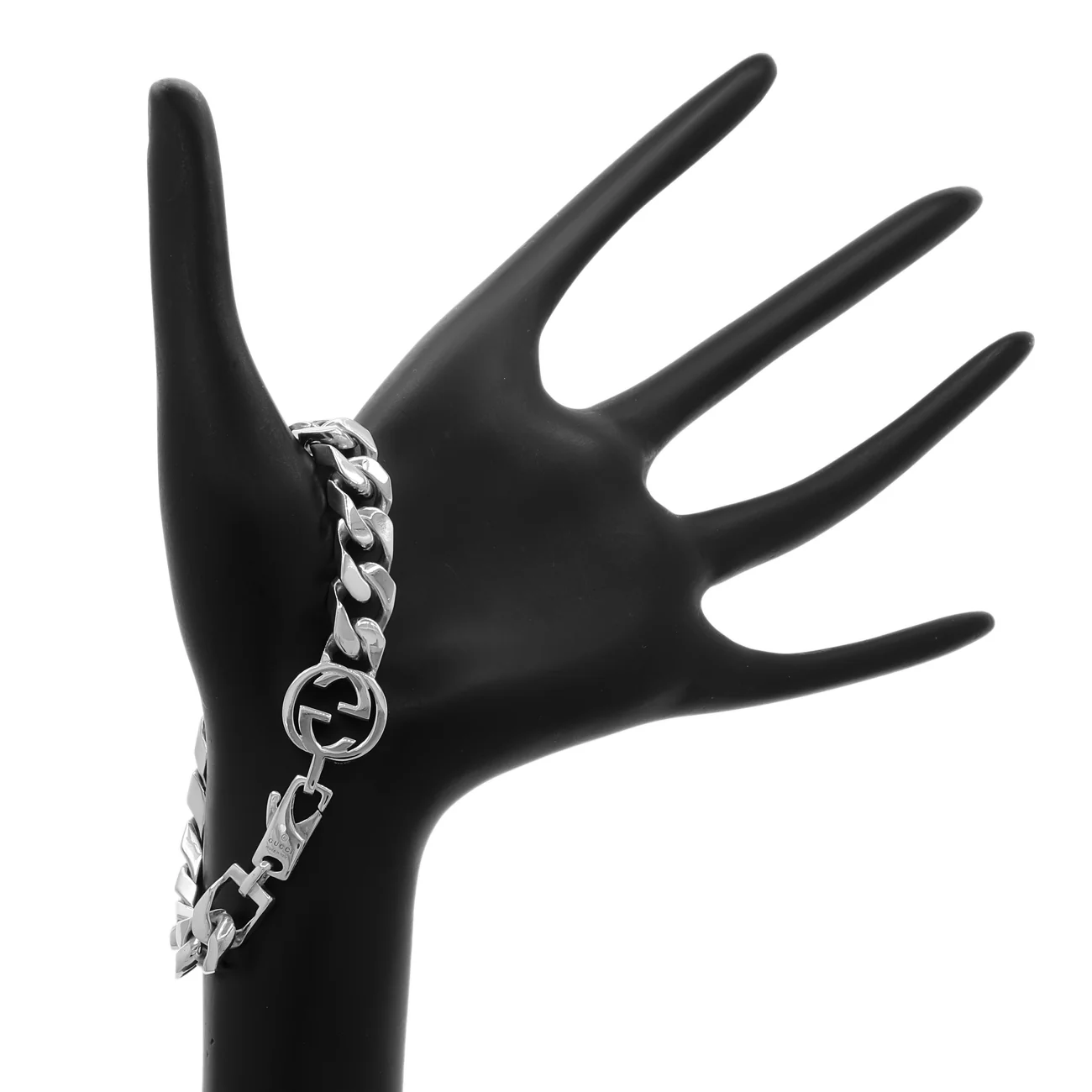 Gucci Sterling Silver Interlocking G Bracelet - Image 3