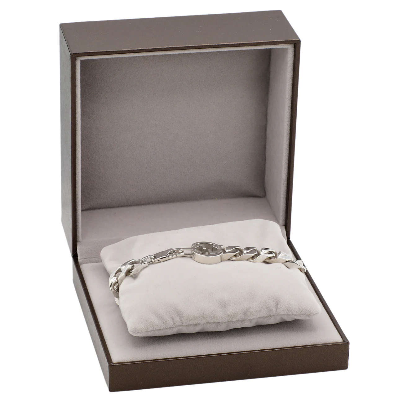 Gucci Sterling Silver Interlocking G Bracelet - Image 4
