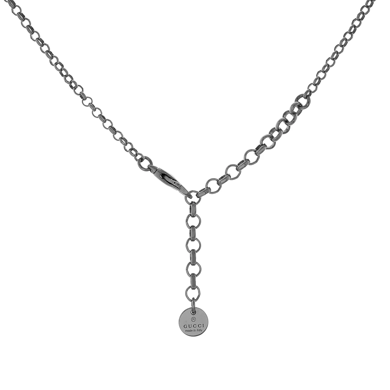 Gucci Sterling Silver Interlocking G Pendant Necklace - Image 2