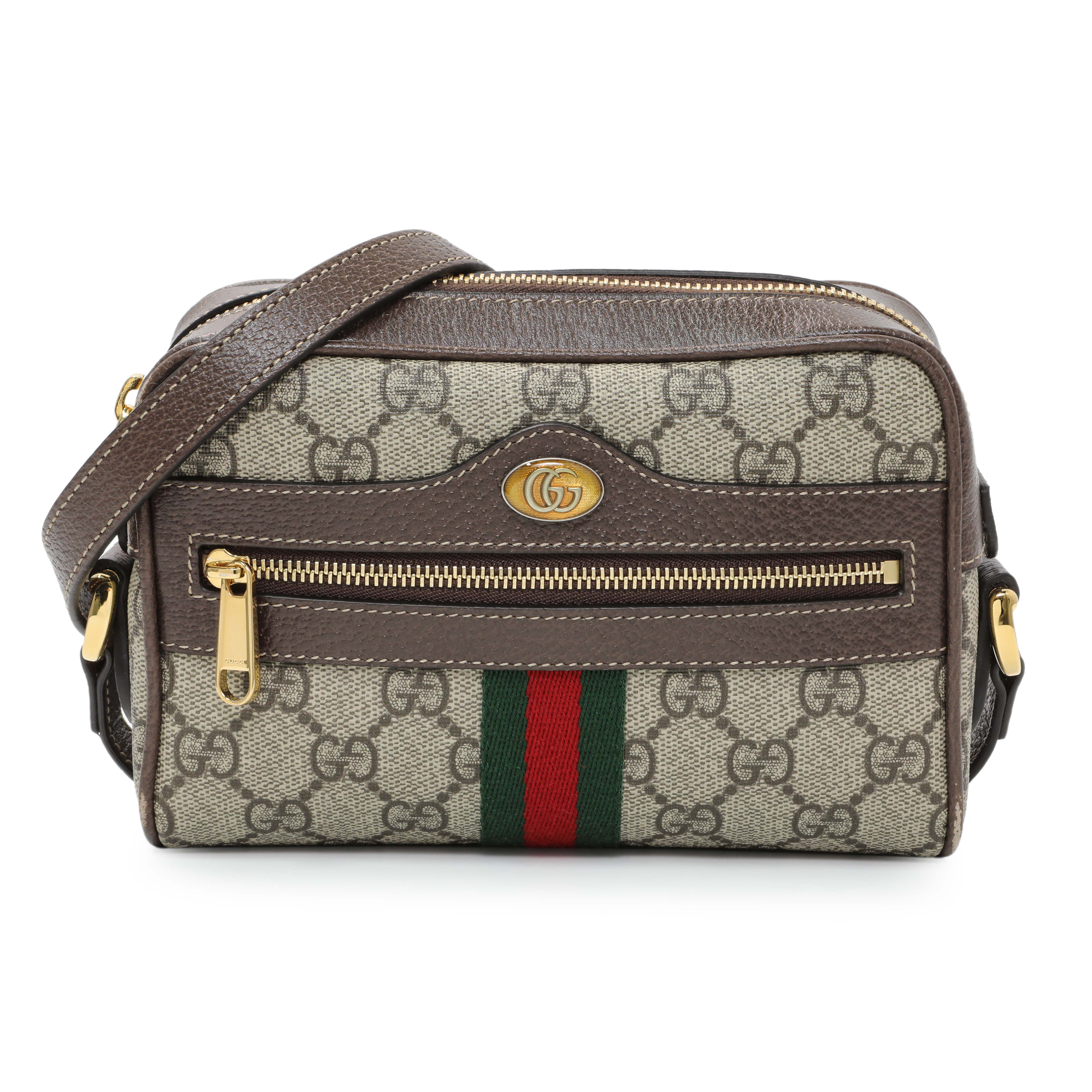 Gucci Supreme Canvas Ophidia Mini Shoulder Bag