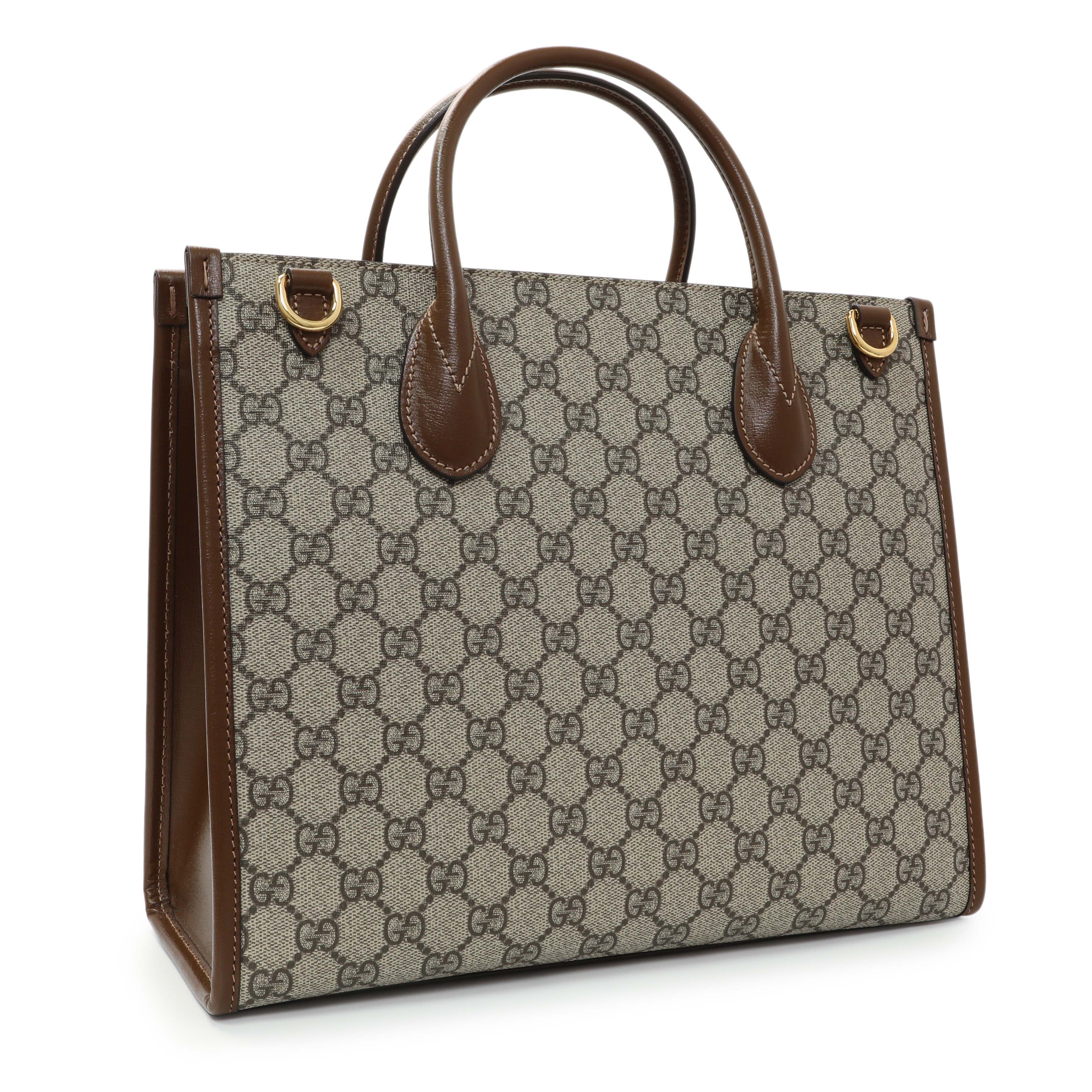 Gucci Supreme Canvas Retro Interlocking G Tote - Image 2