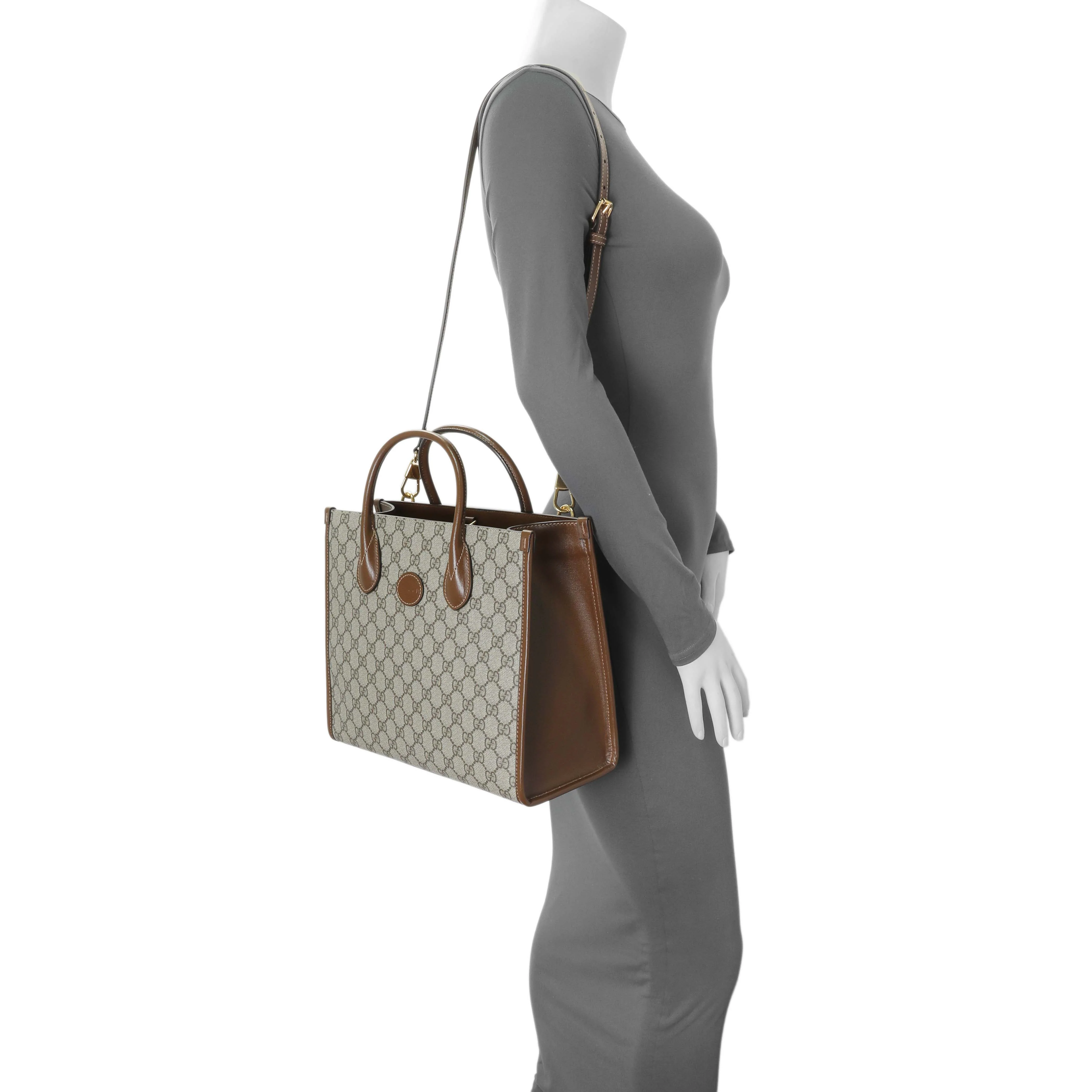 Gucci Supreme Canvas Retro Interlocking G Tote - Image 7