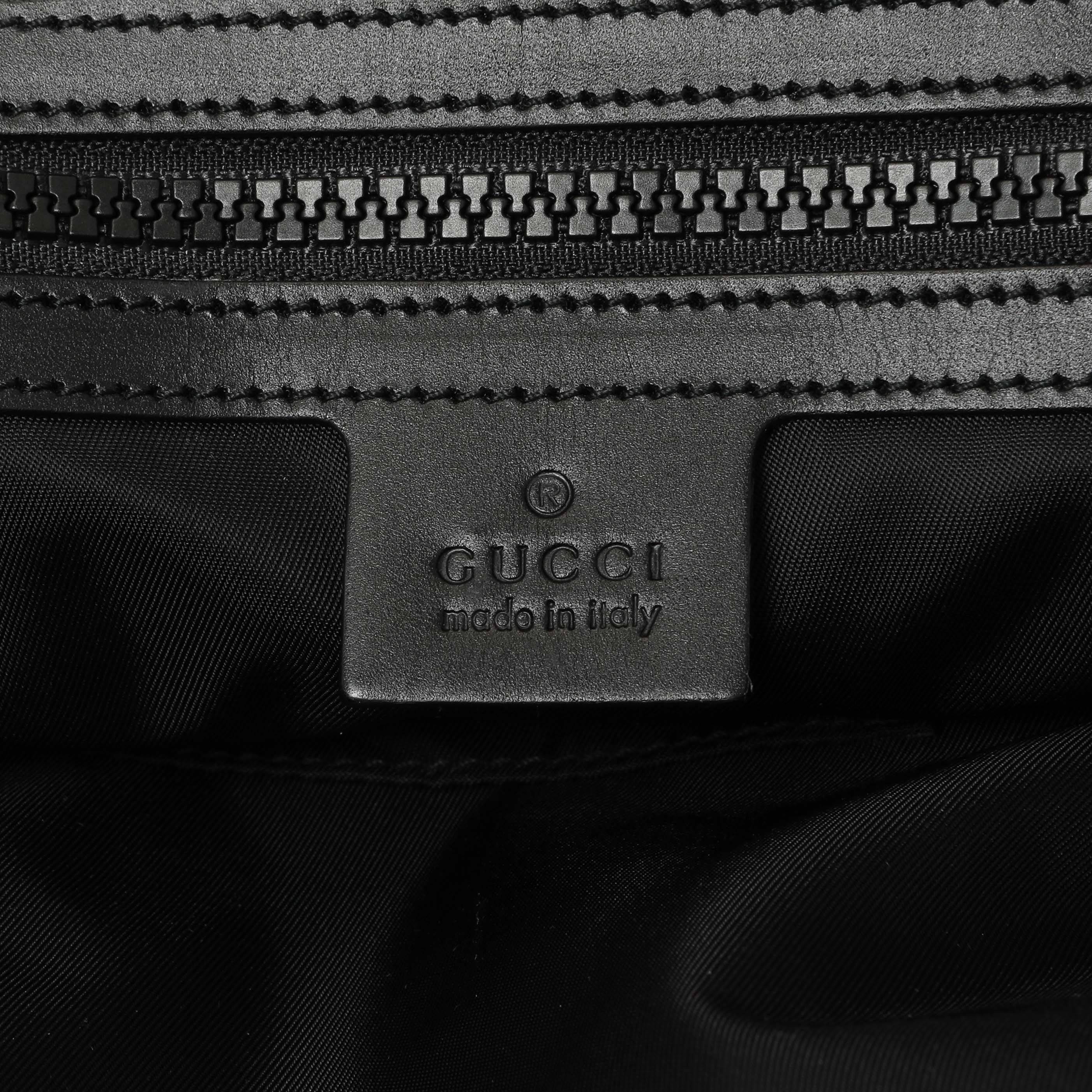 Gucci Techno Canvas Web L'Aveugle Par Amour Embroidered Double Buckle Backpack - Image 5