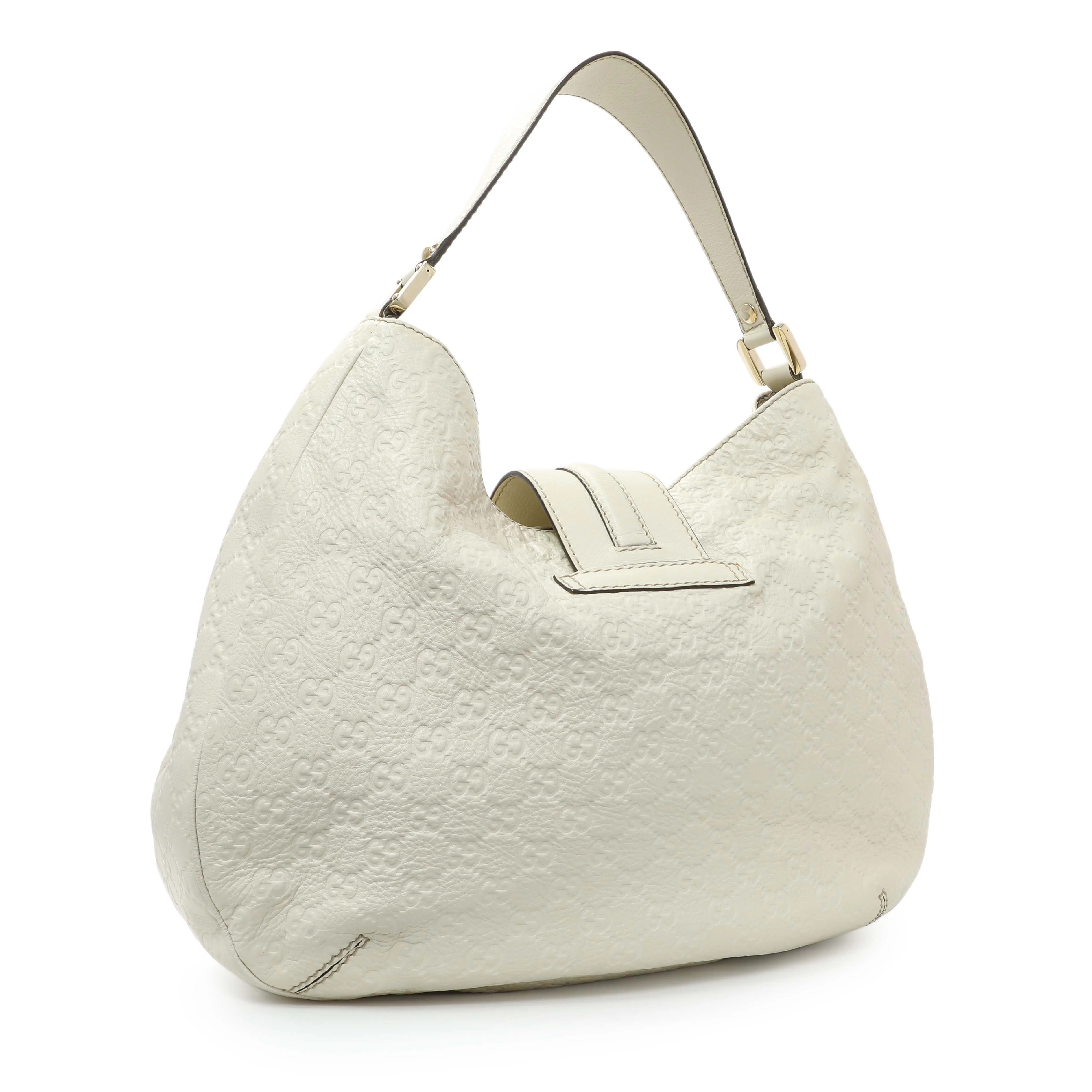Gucci White Guccissima Large New Ladies Web Hobo - Image 2