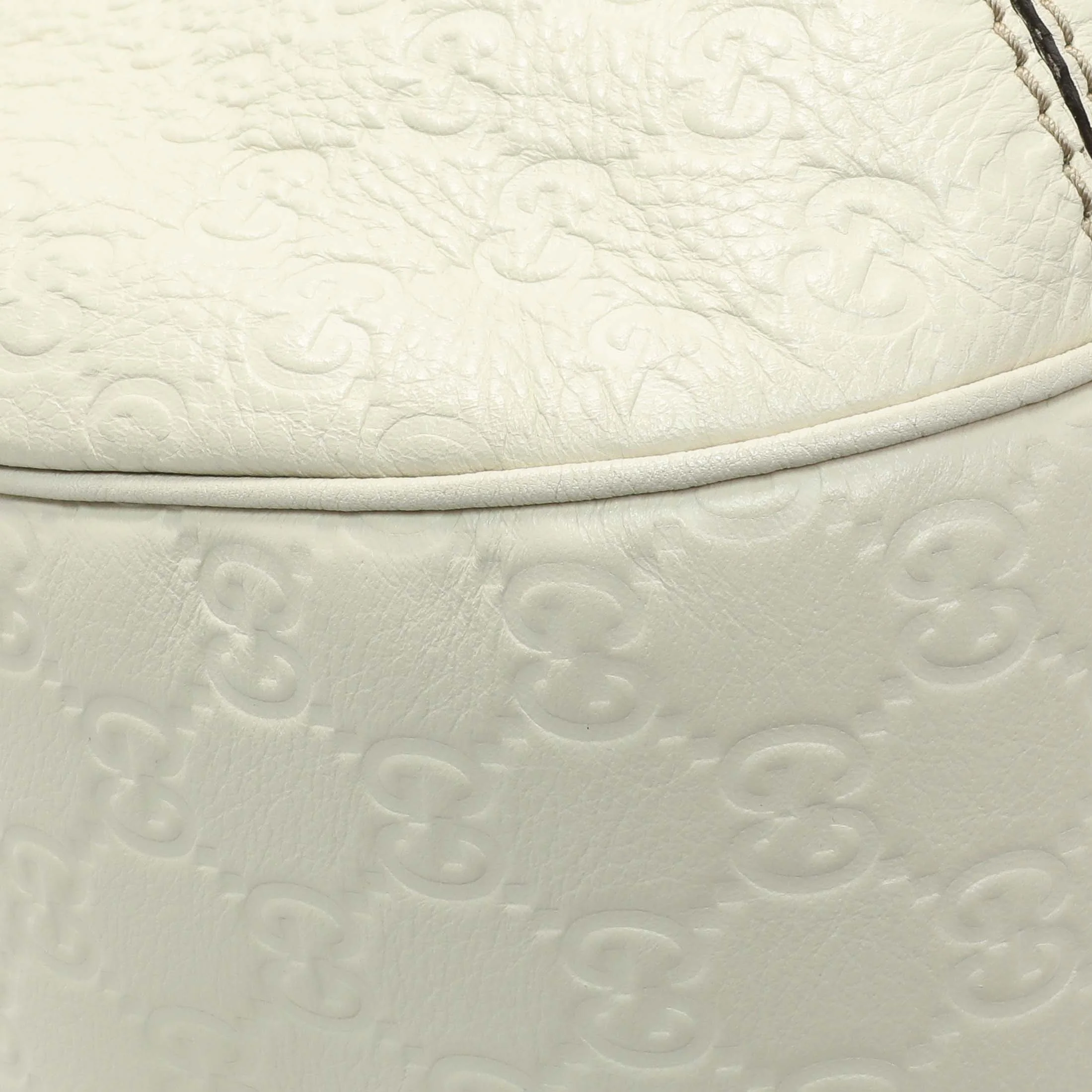 Gucci White Guccissima Large New Ladies Web Hobo - Image 7