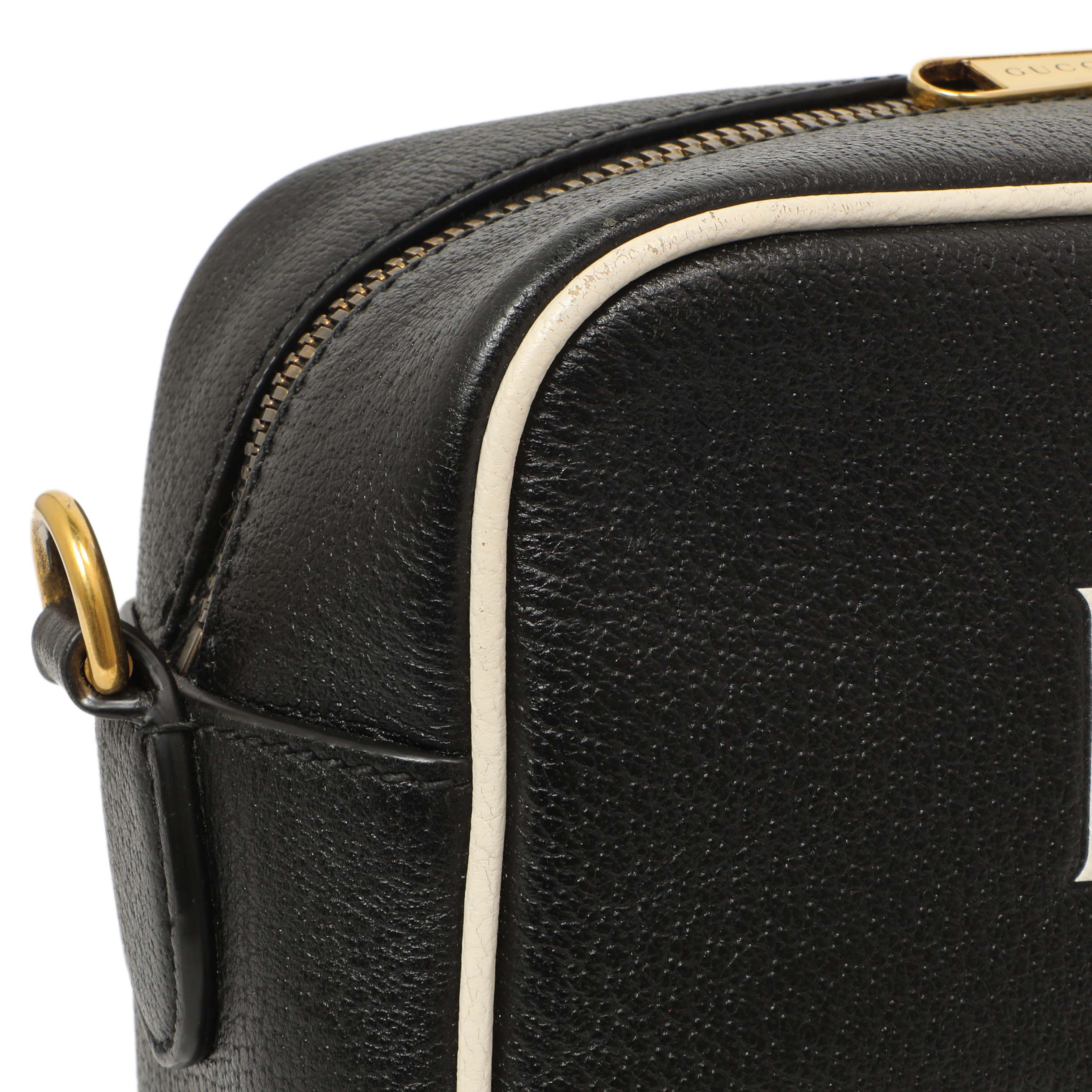 Gucci X Adidas Textured Dollar Calfskin Web Trefoil Logo Small Messenger Bag - Image 10