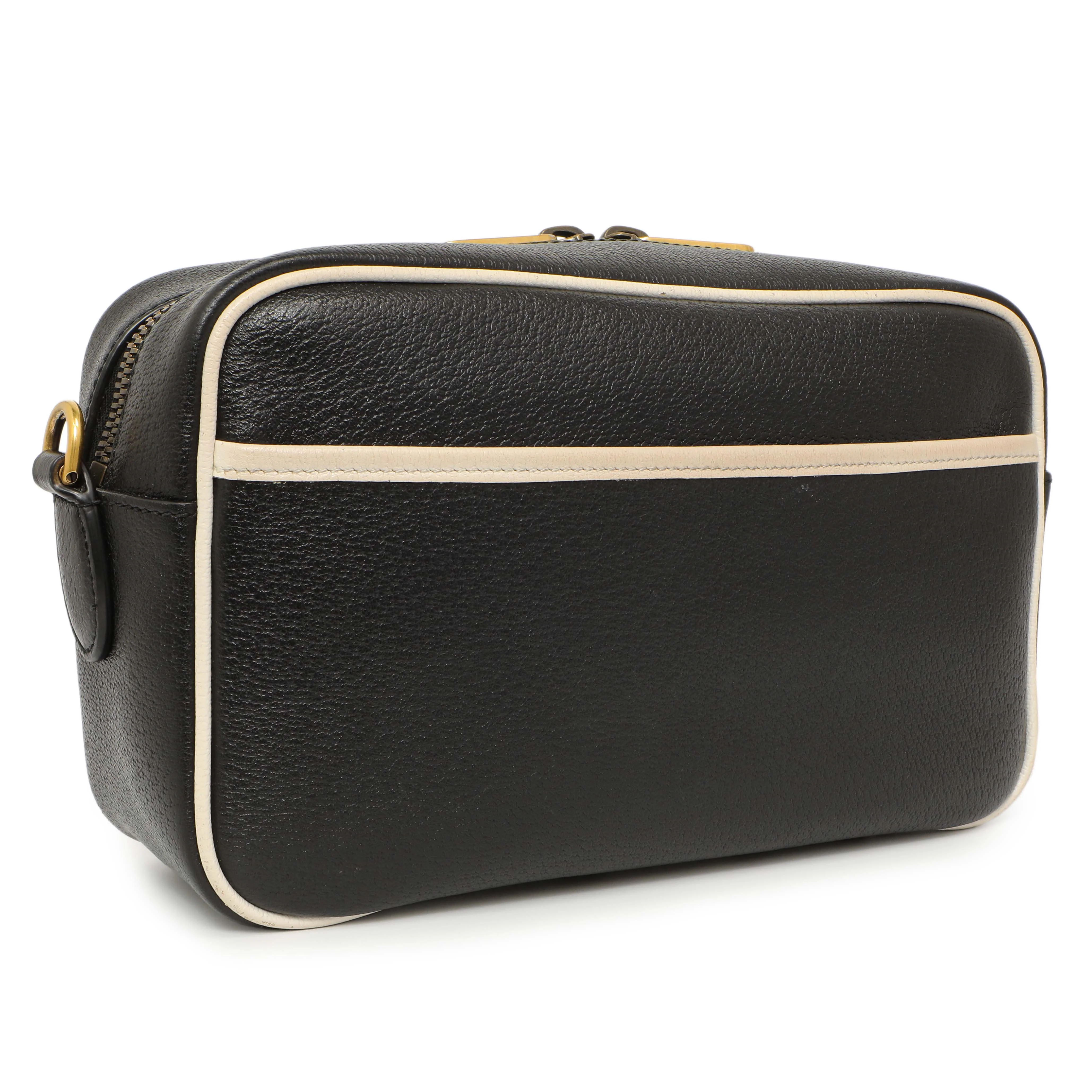 Gucci X Adidas Textured Dollar Calfskin Web Trefoil Logo Small Messenger Bag - Image 2