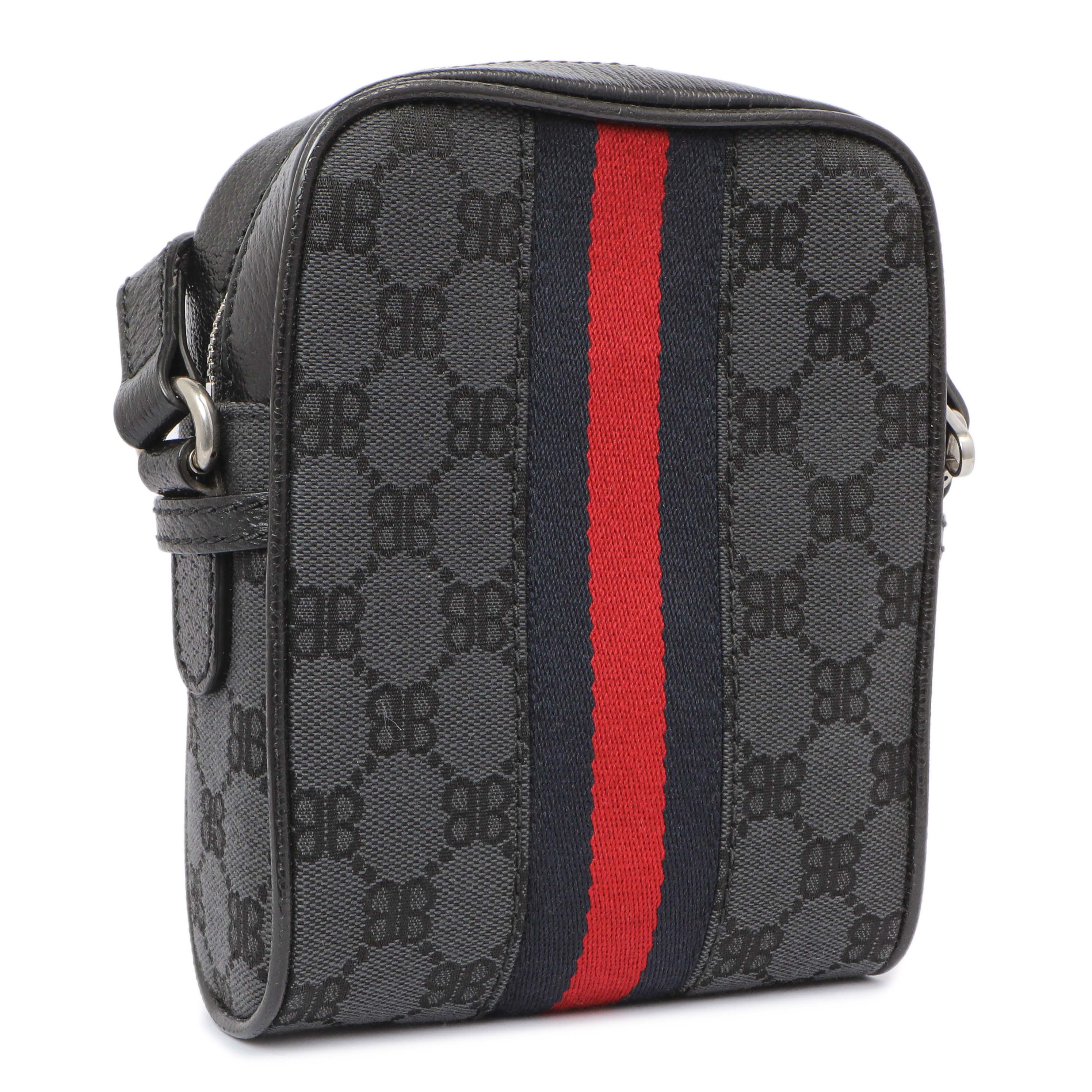 Gucci X Balenciaga BB Monogram Web Mini Ophidia Messenger - Image 3