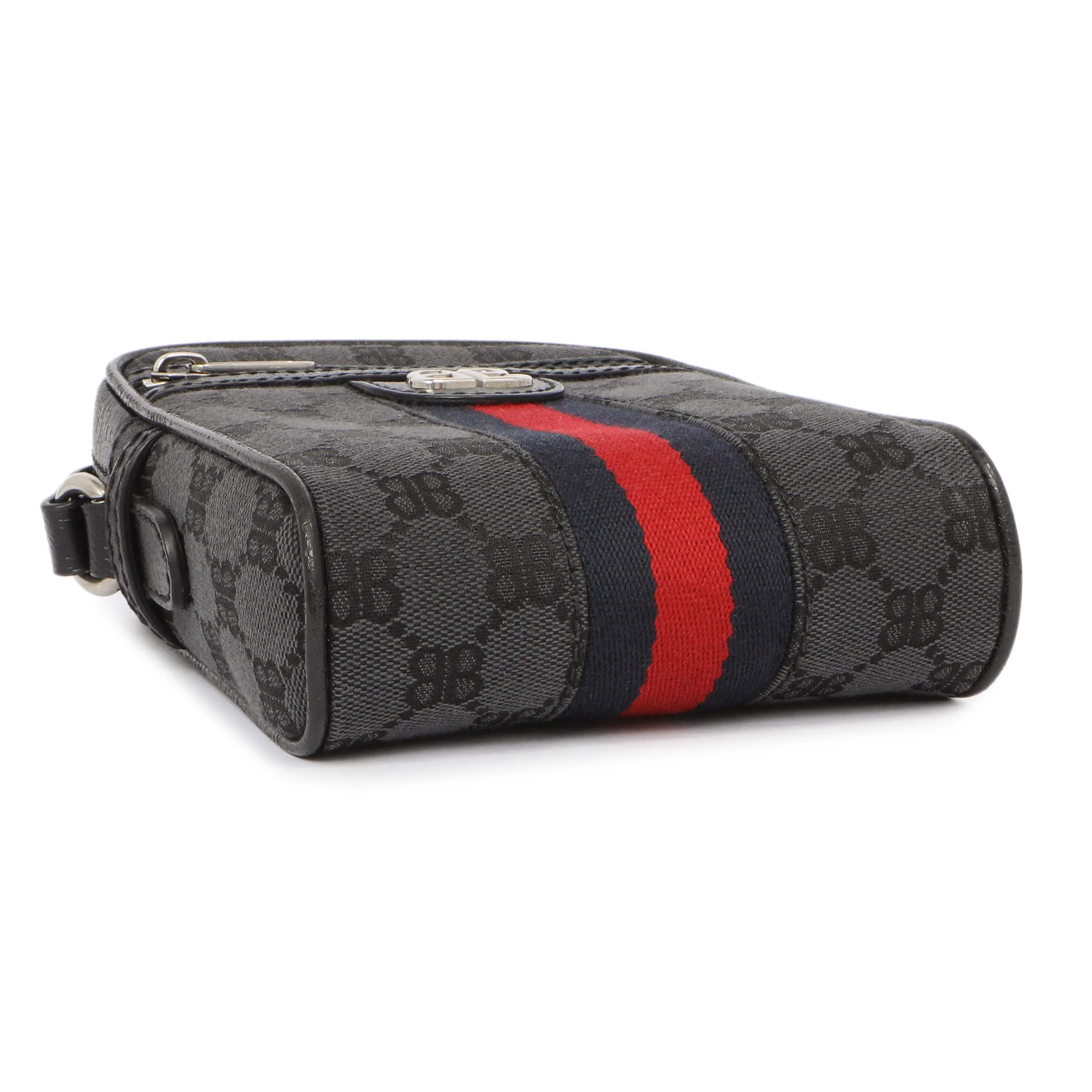 Gucci X Balenciaga BB Monogram Web Mini Ophidia Messenger - Image 4