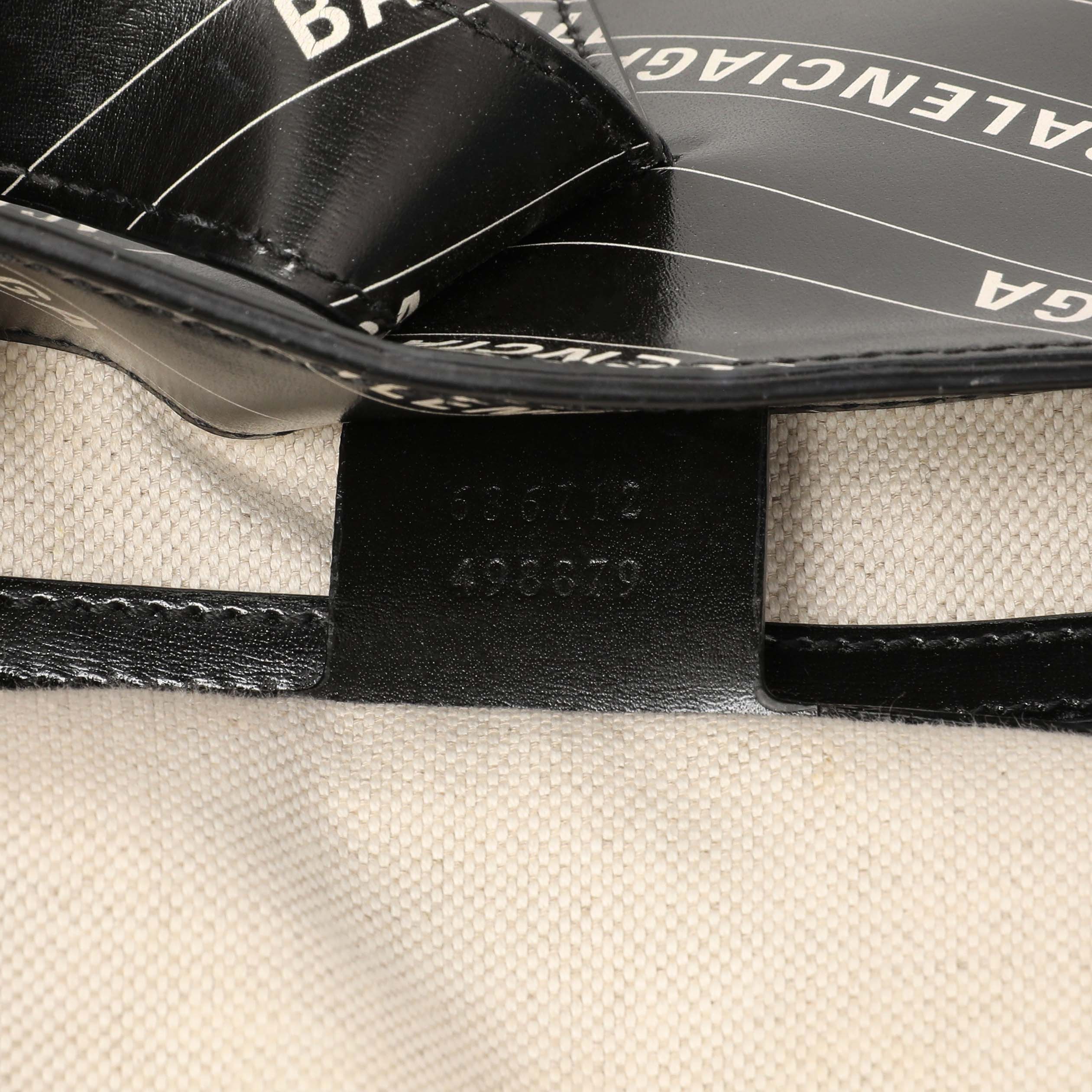 Gucci X Balenciaga Black Calfskin Logo Print Medium Jackie 1961 Hobo - Image 11