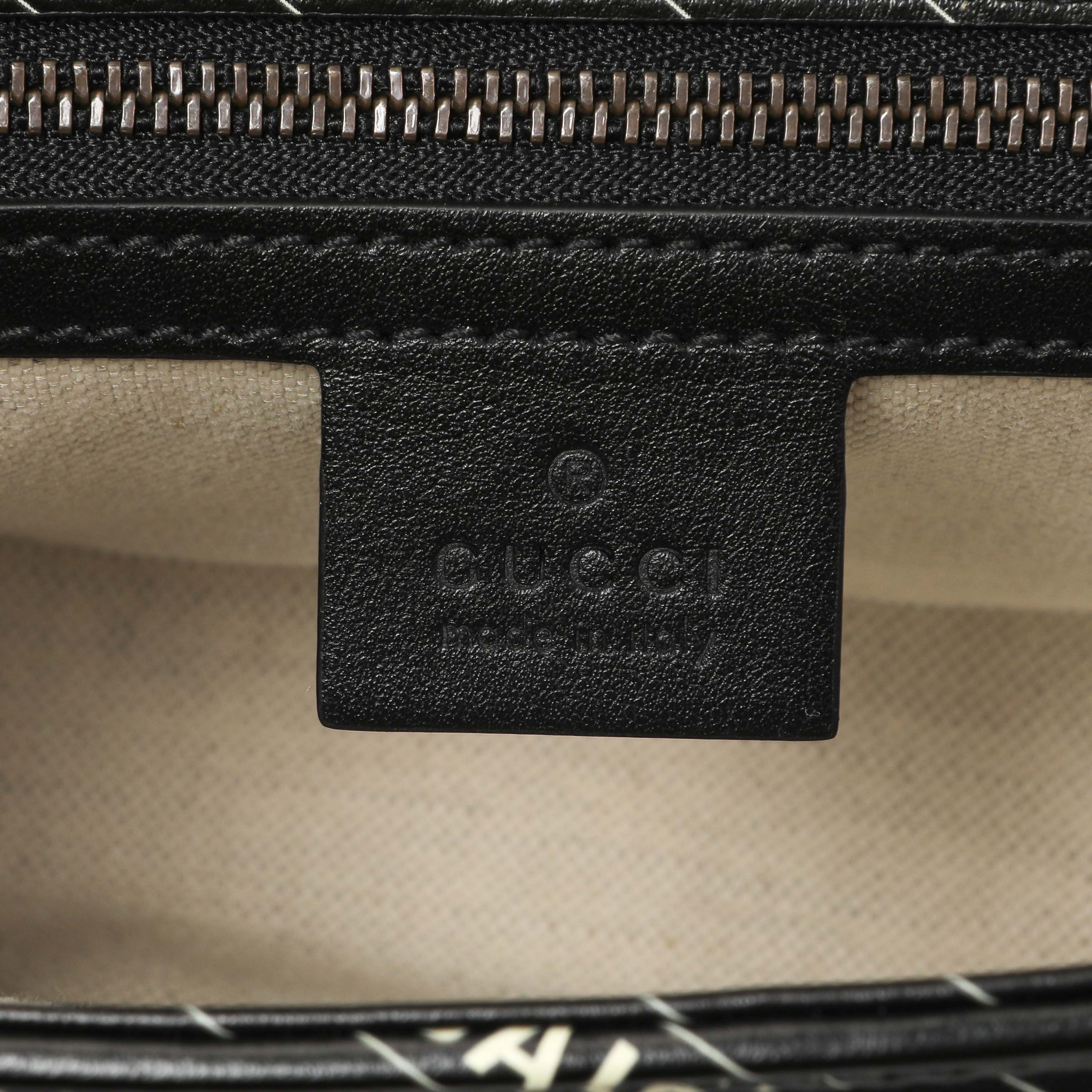 Gucci X Balenciaga Calfskin Matelasse Logo Print Small GG Marmont Shoulder Bag - Image 6