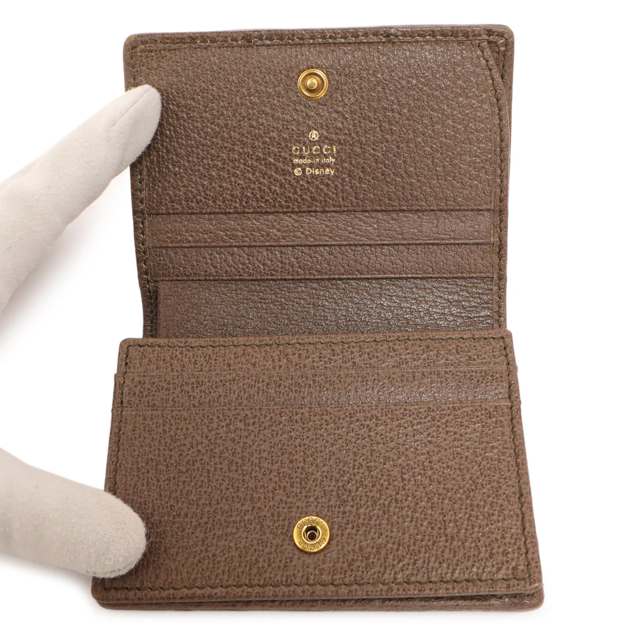 Gucci X Disney GG Supreme Monogram Three Little Pigs Ophidia Card Case - Image 3