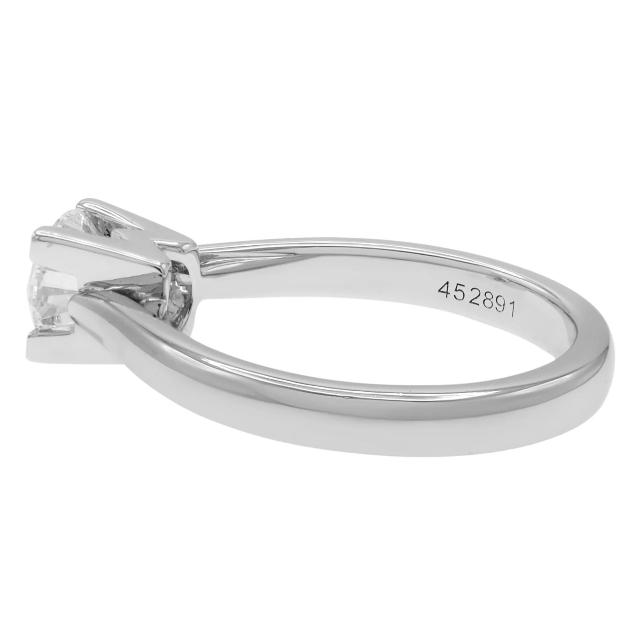 Harry Winston Platinum HW Logo Diamond Engagement Ring - Image 2