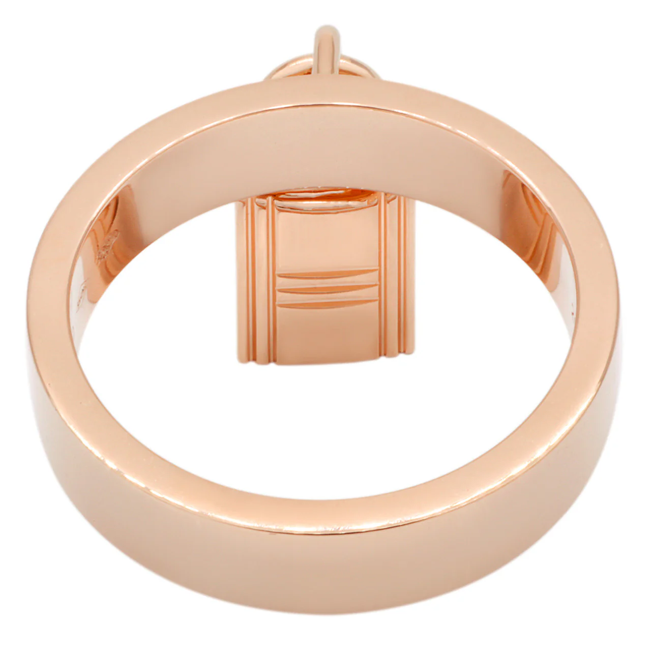Hermes 18K Rose Gold Medium Clochette Ring - Image 4