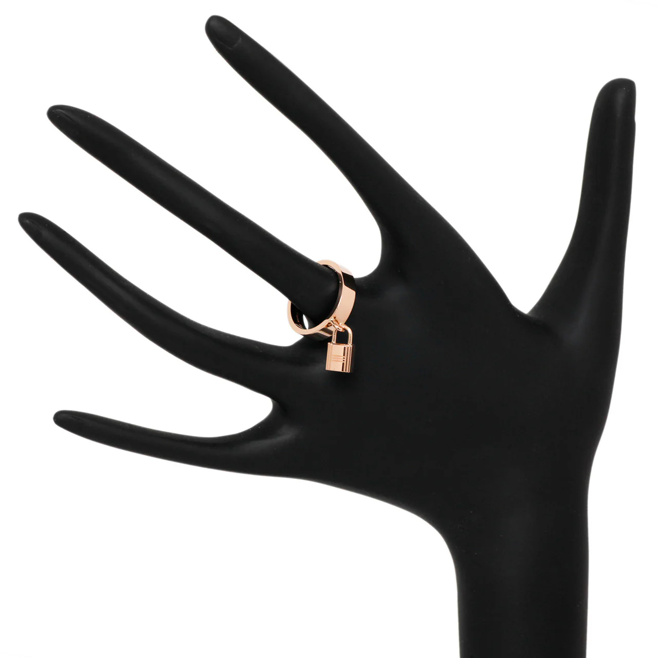 Hermes 18K Rose Gold Medium Clochette Ring - Image 5