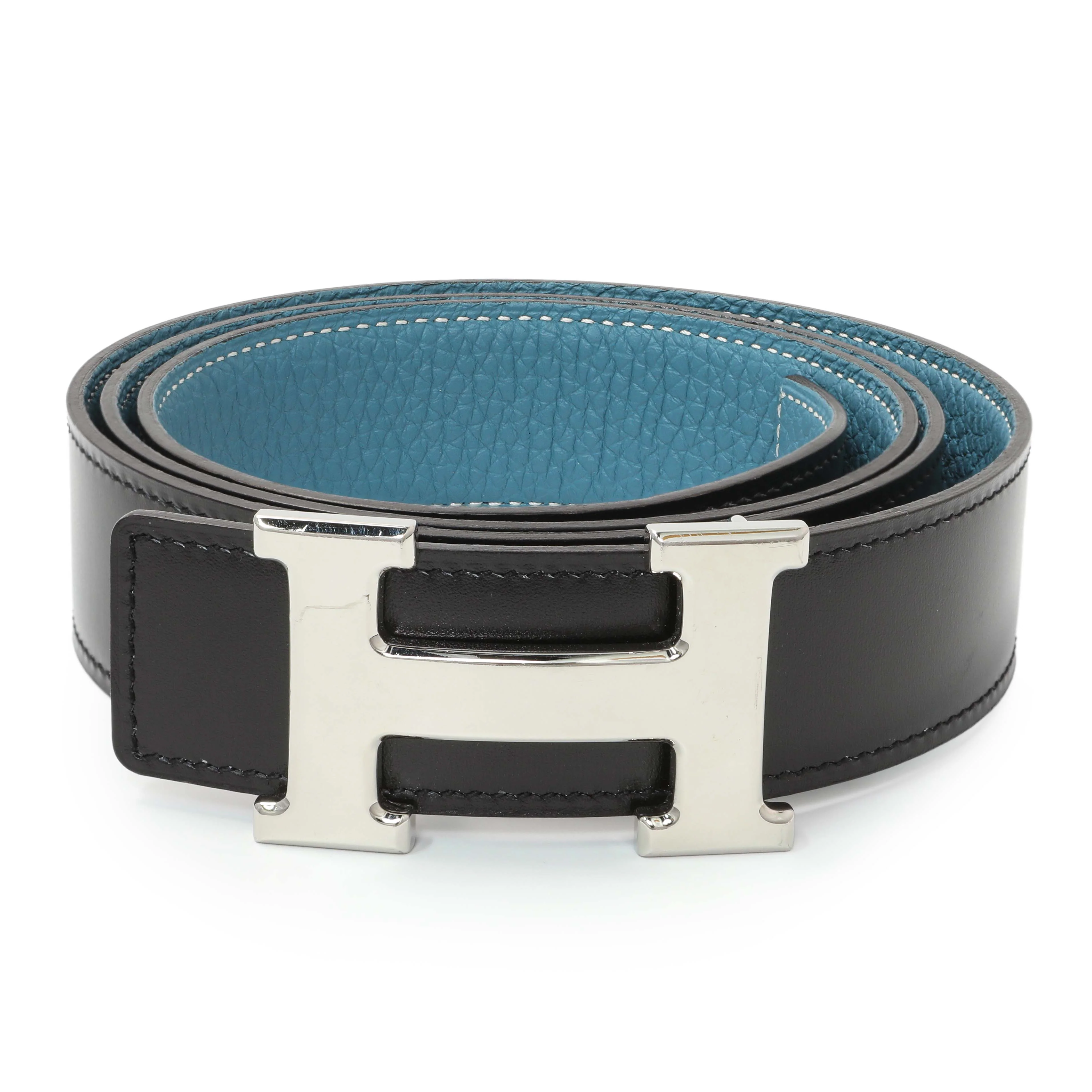 Hermes Black/Blue Box/Togo H Belt - Image 3