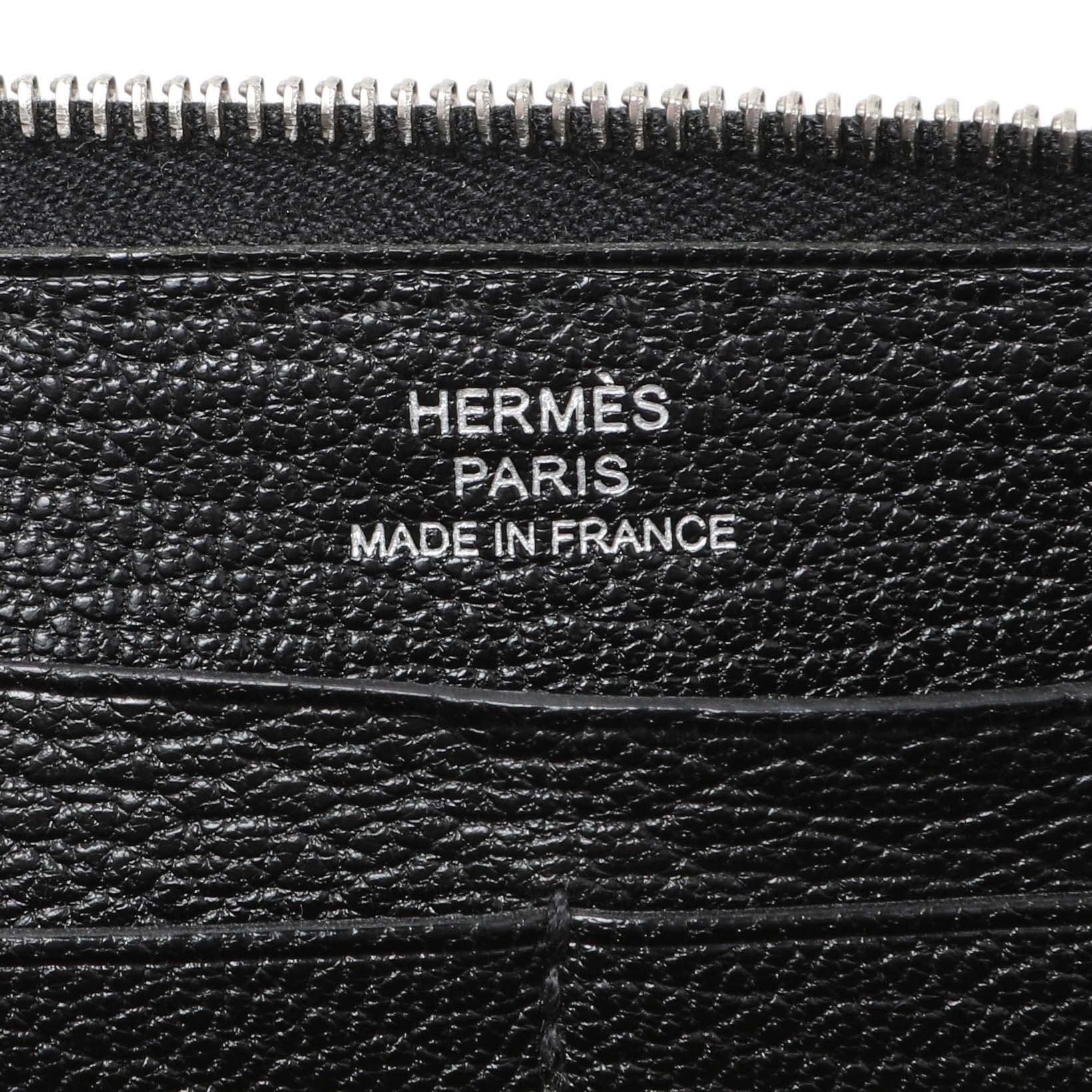Hermes Black Chevre Azap Wallet - Image 9