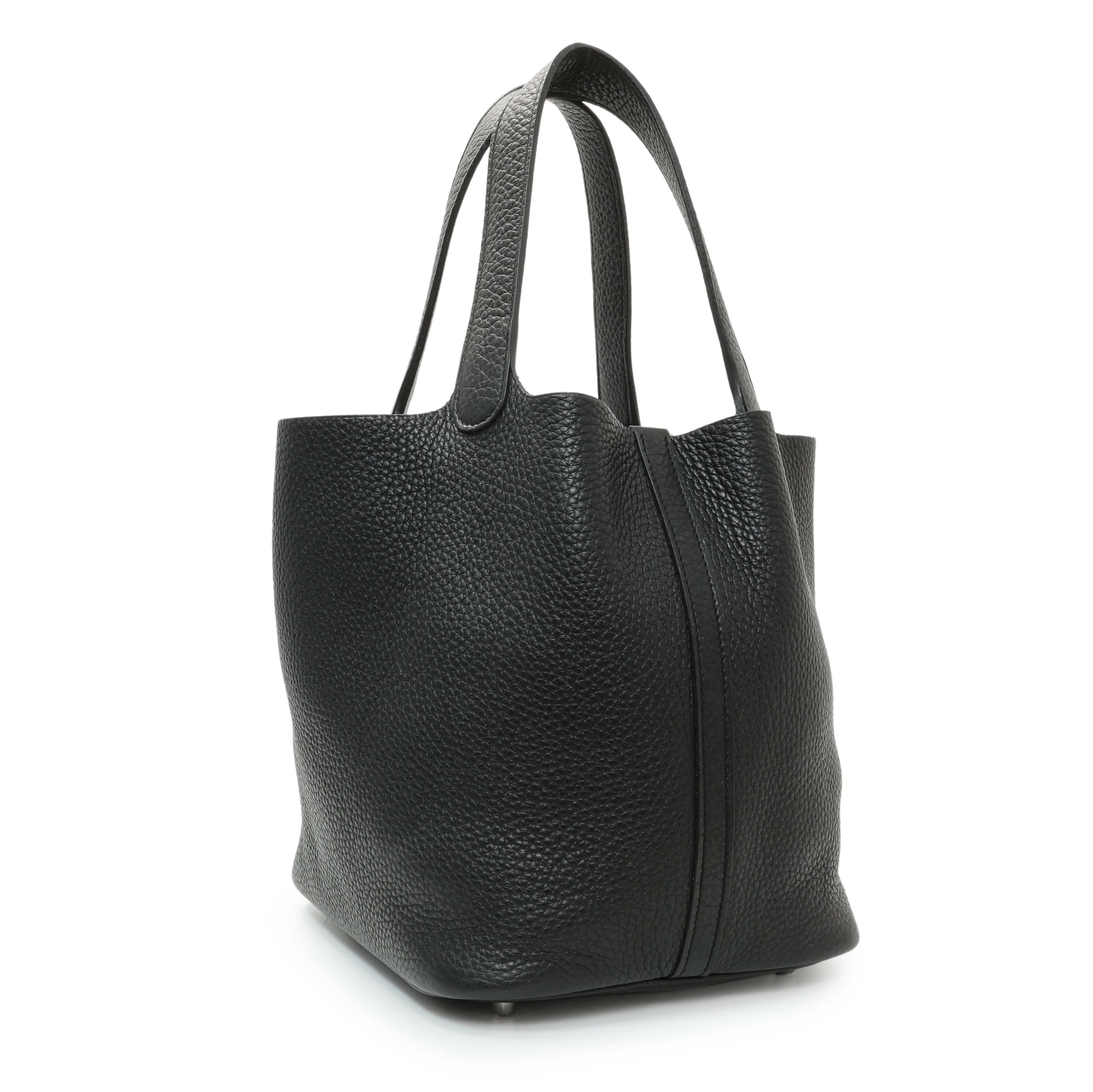 Hermes Black Clemence Picotin 22 - Image 2