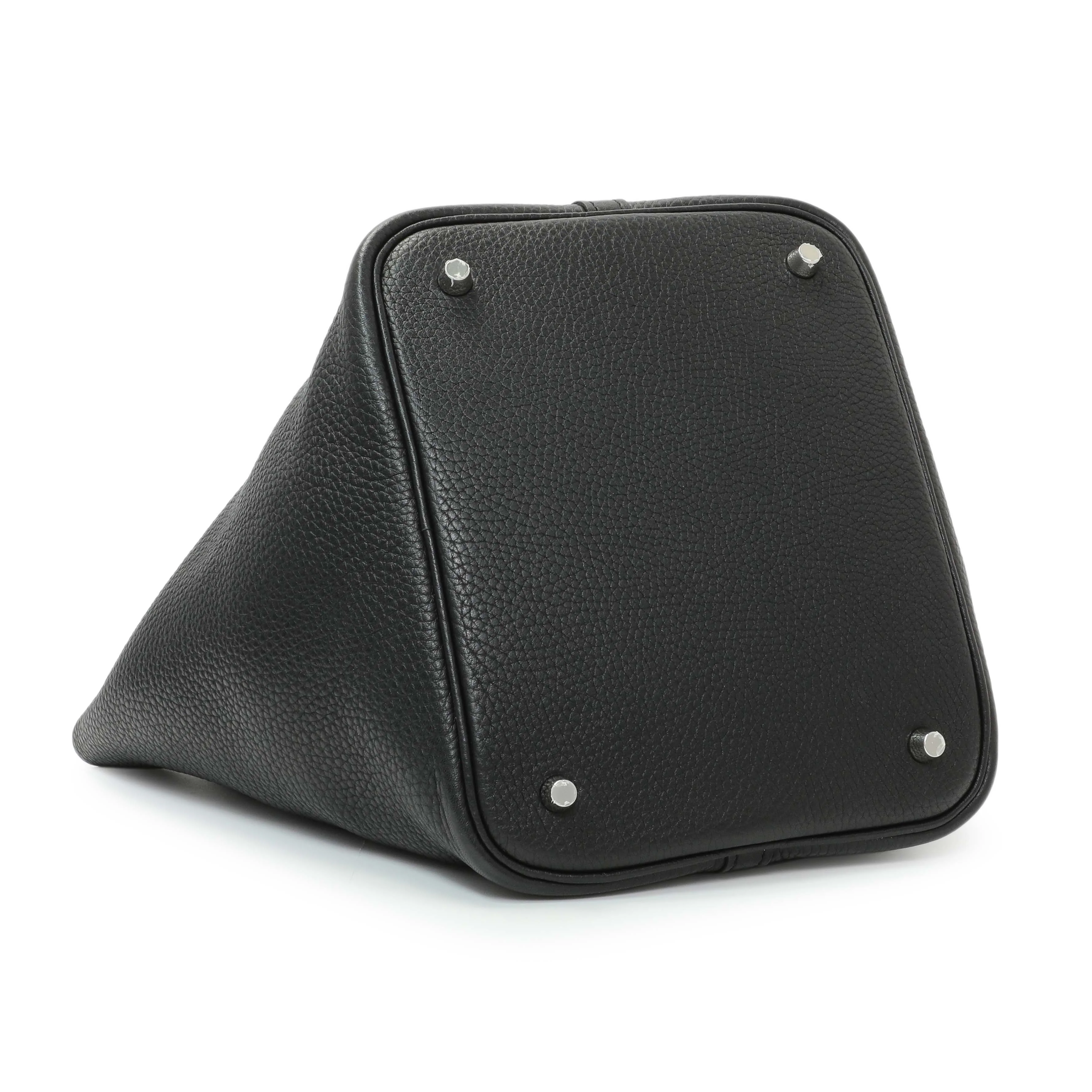 Hermes Black Clemence Picotin 22 - Image 3