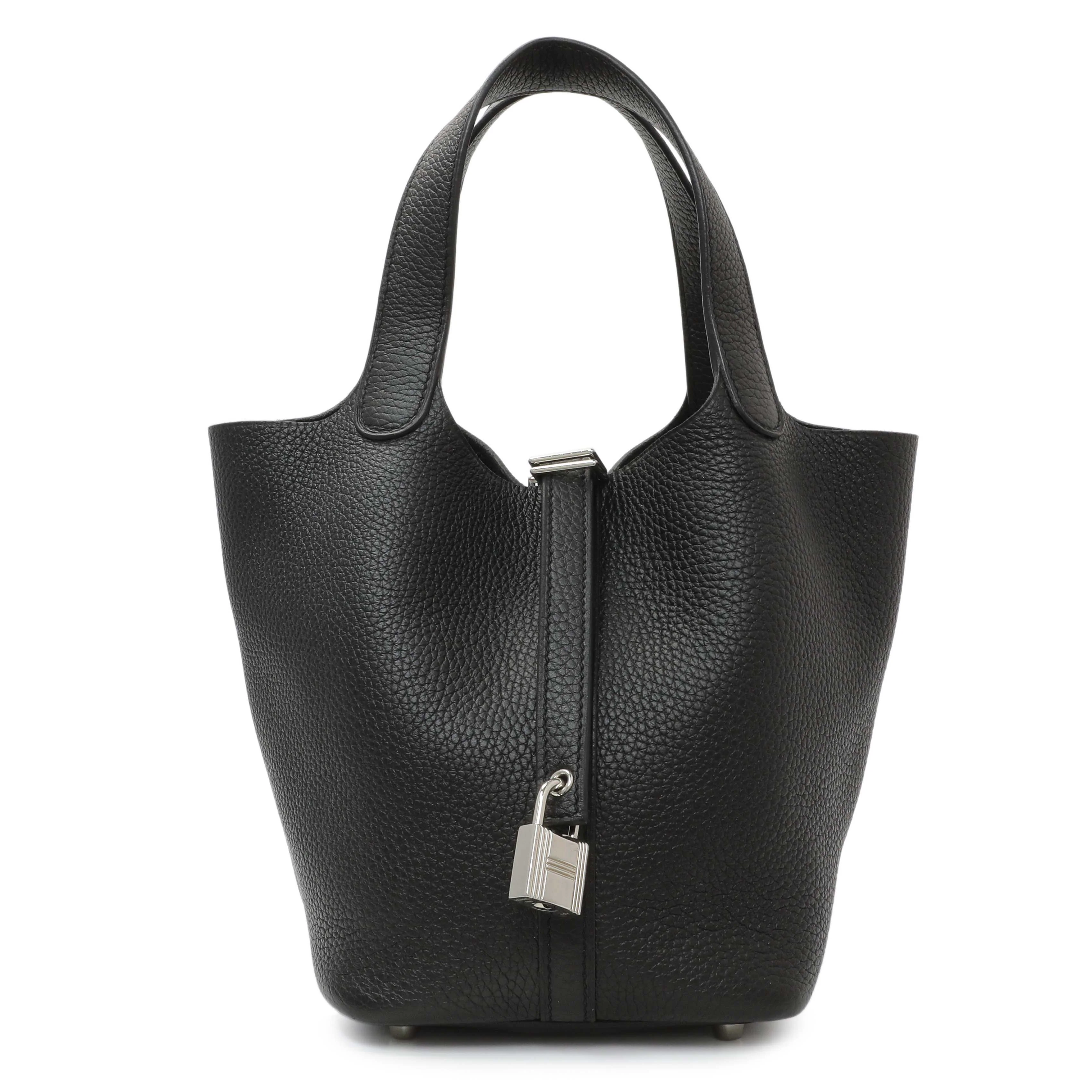 Hermes Black Clemence Picotin Lock 18