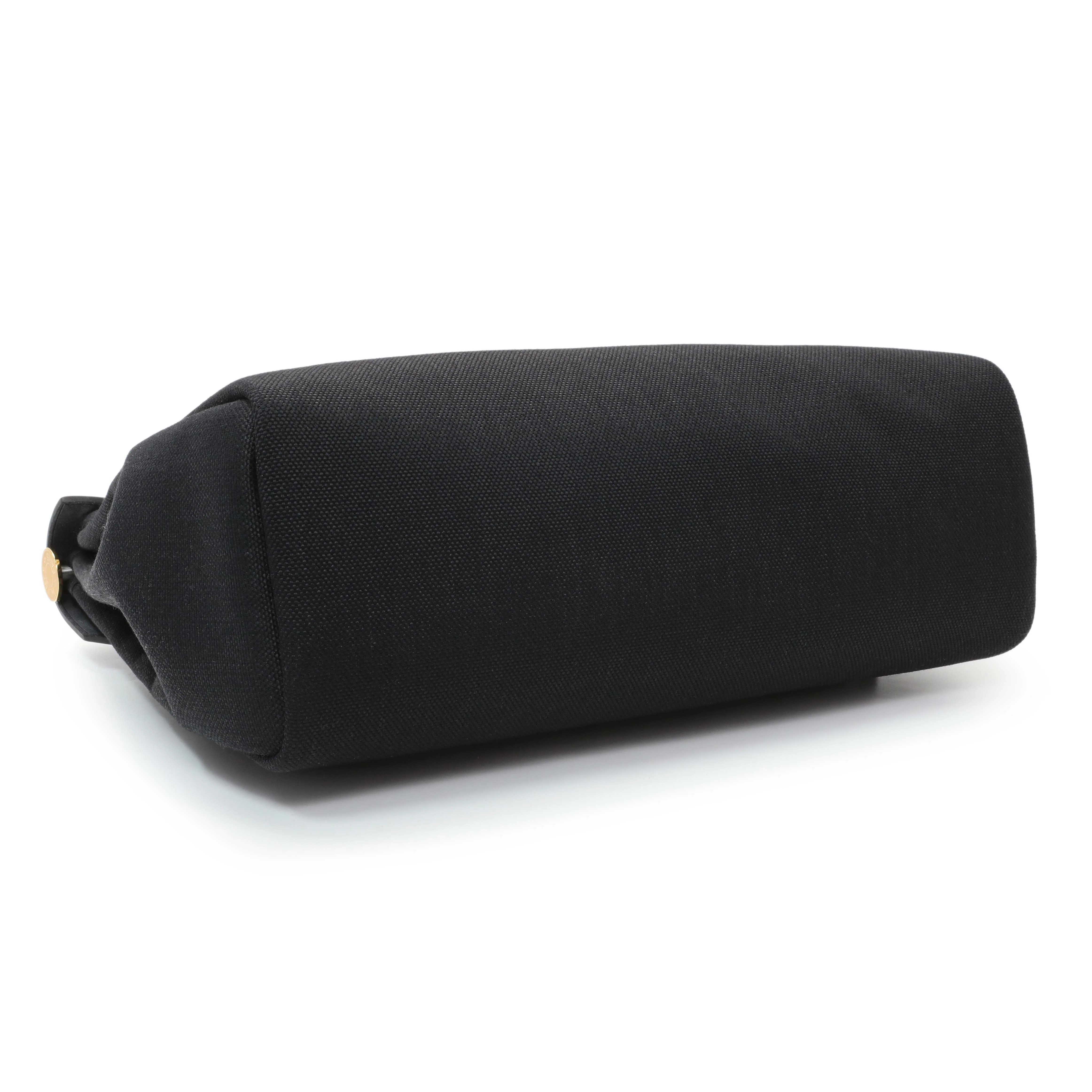 Hermes Black Military Toile Vache Hunter Herbag Zip Retourne 31 PM - Image 4