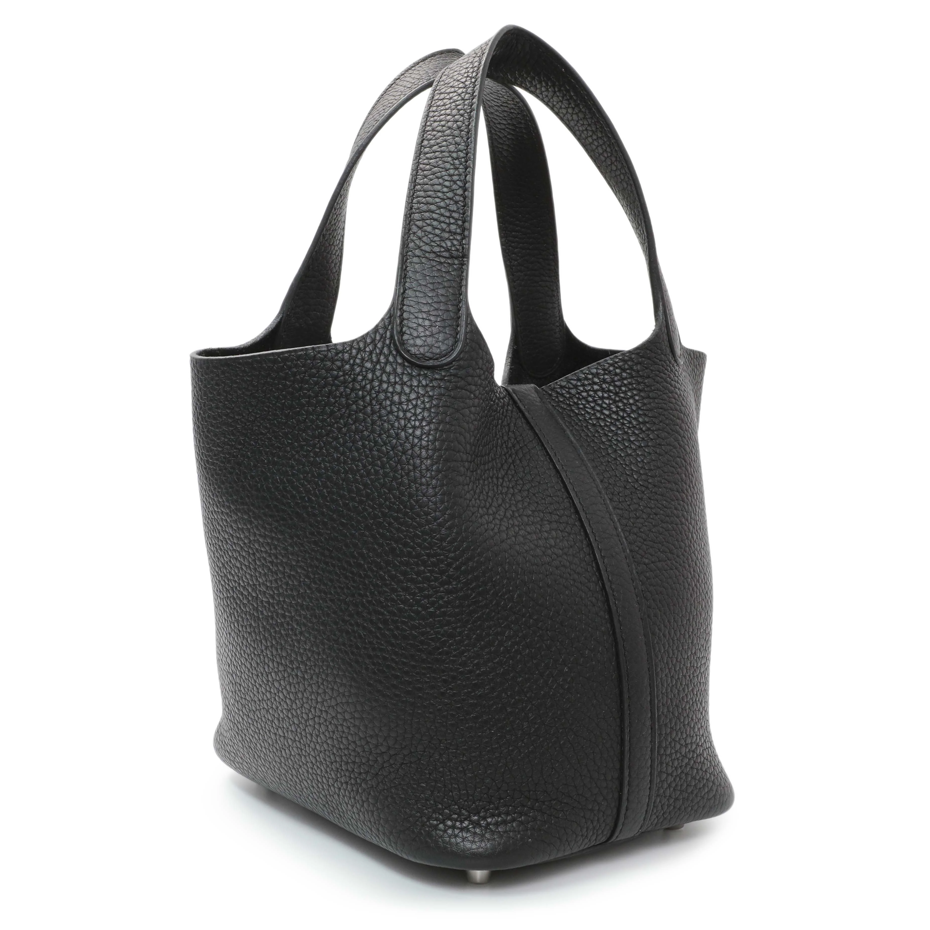 Hermes Black Taurillon Clemence Picotin Lock 18 - Image 2