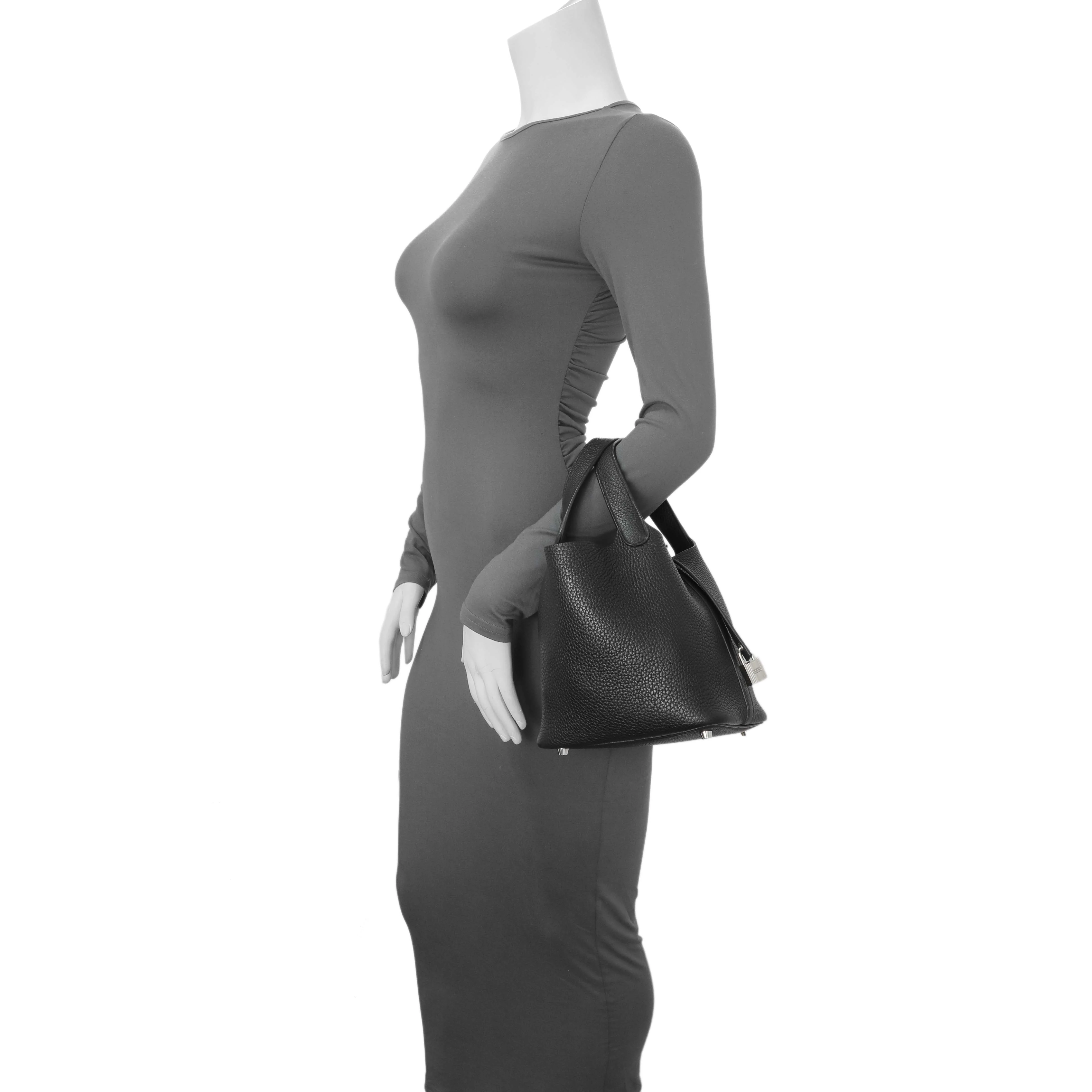 Hermes Black Taurillon Clemence Picotin Lock 18 - Image 7