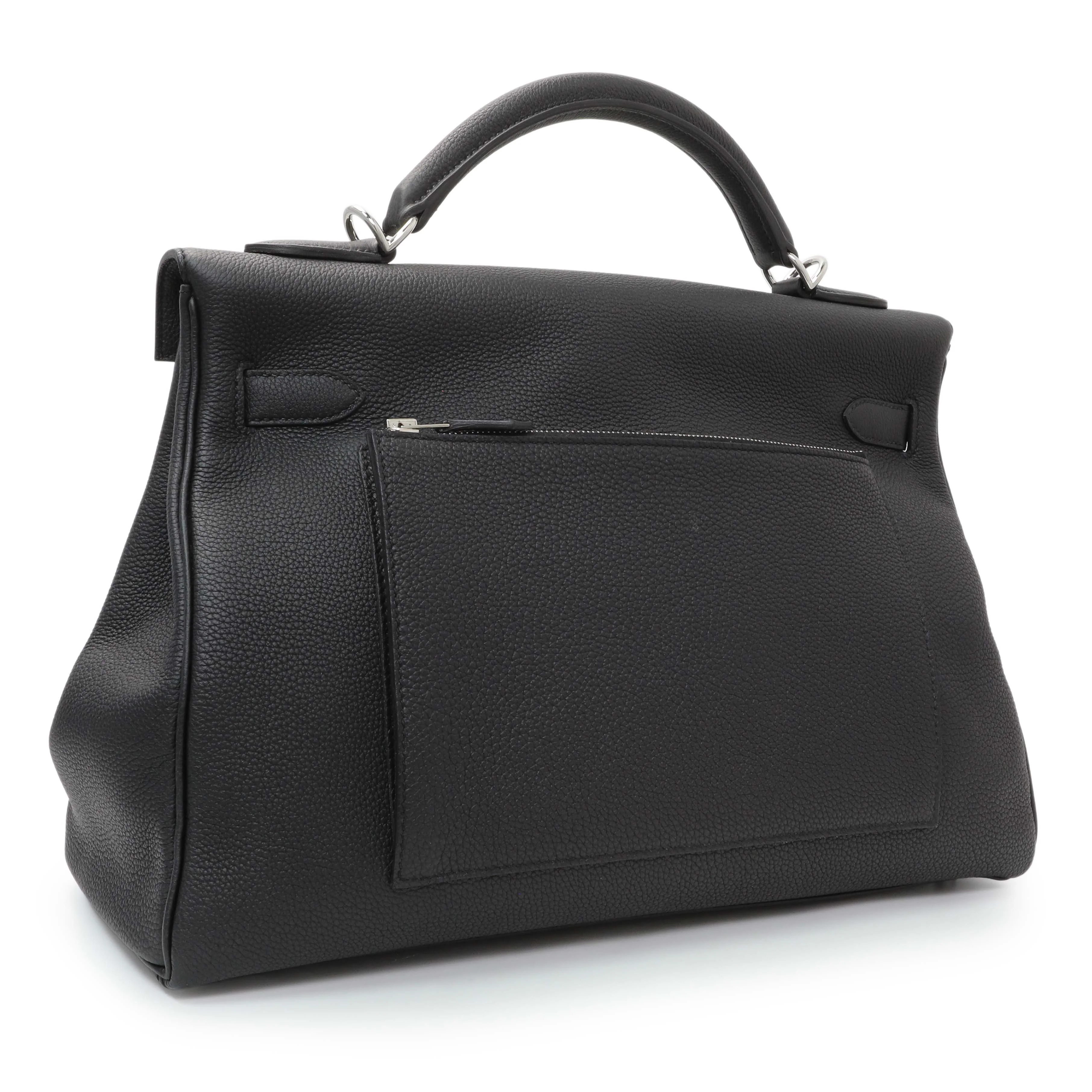 Hermes Black Togo Maxi Kelly Retourne 42 - Image 2