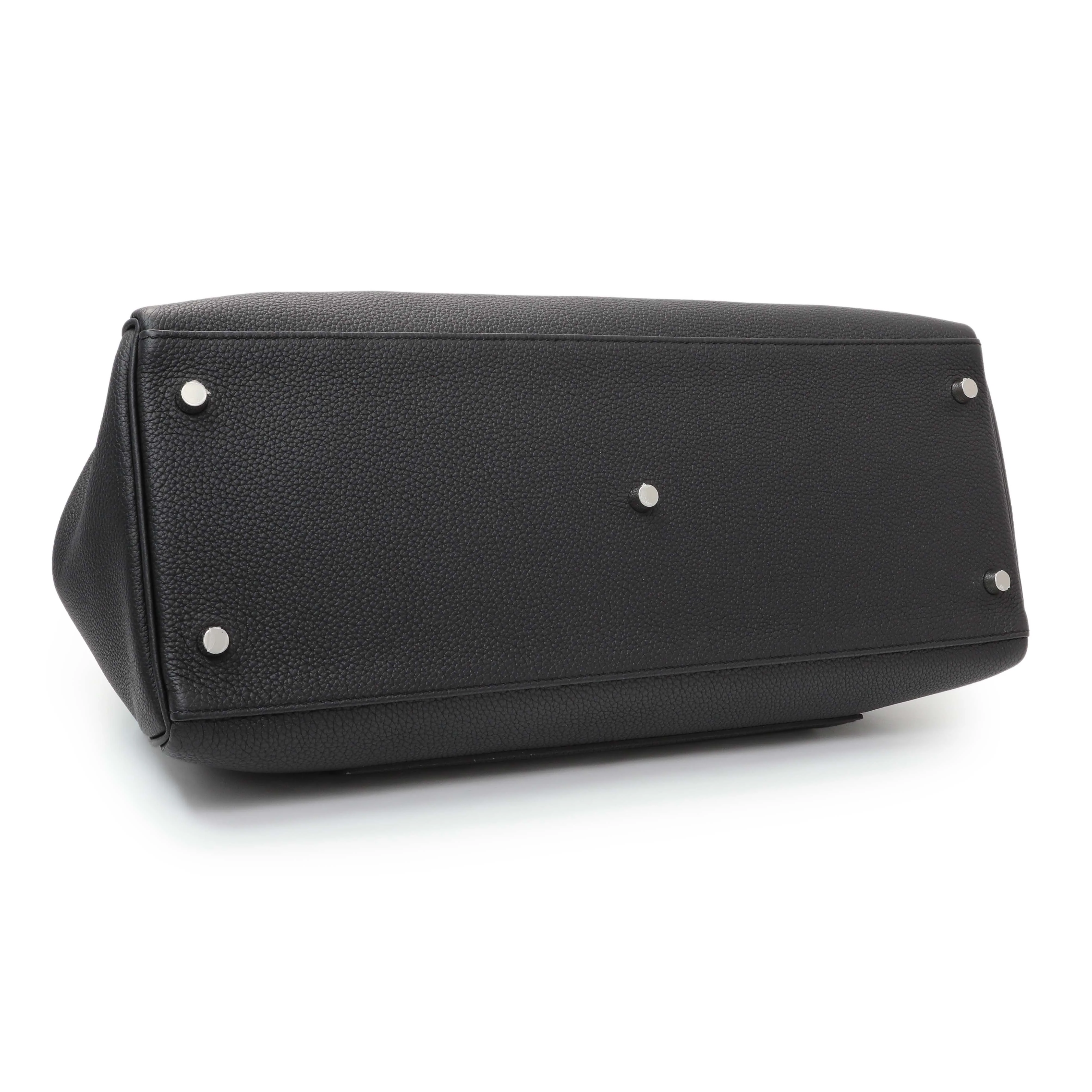 Hermes Black Togo Maxi Kelly Retourne 42 - Image 3