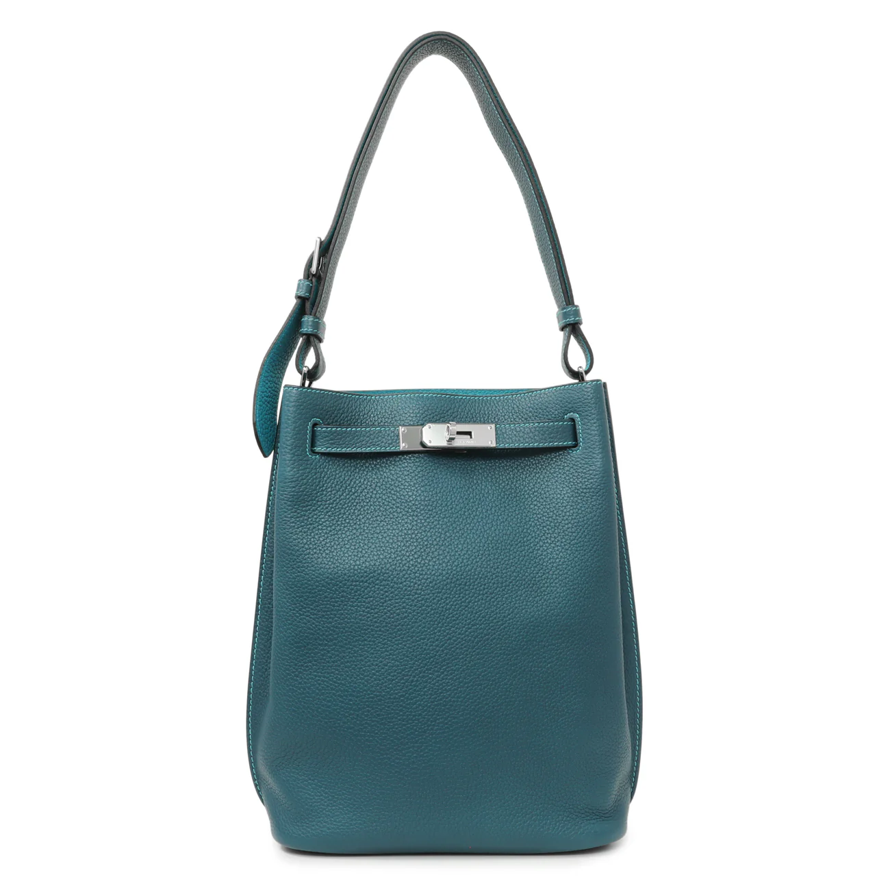 Hermes Bleu Izmir Turquoise Togo Verso So Kelly 22