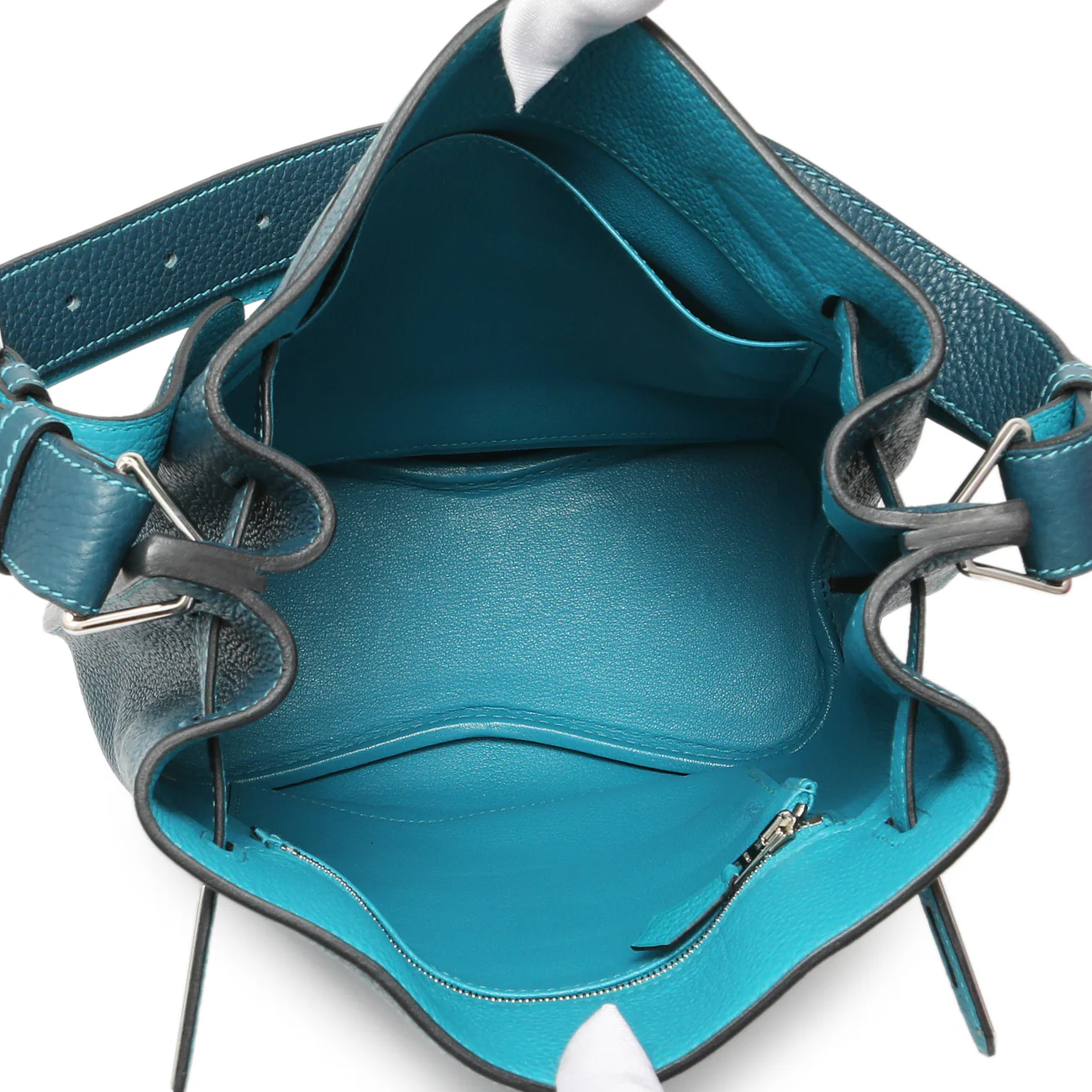 Hermes Bleu Izmir Turquoise Togo Verso So Kelly 22 - Image 4