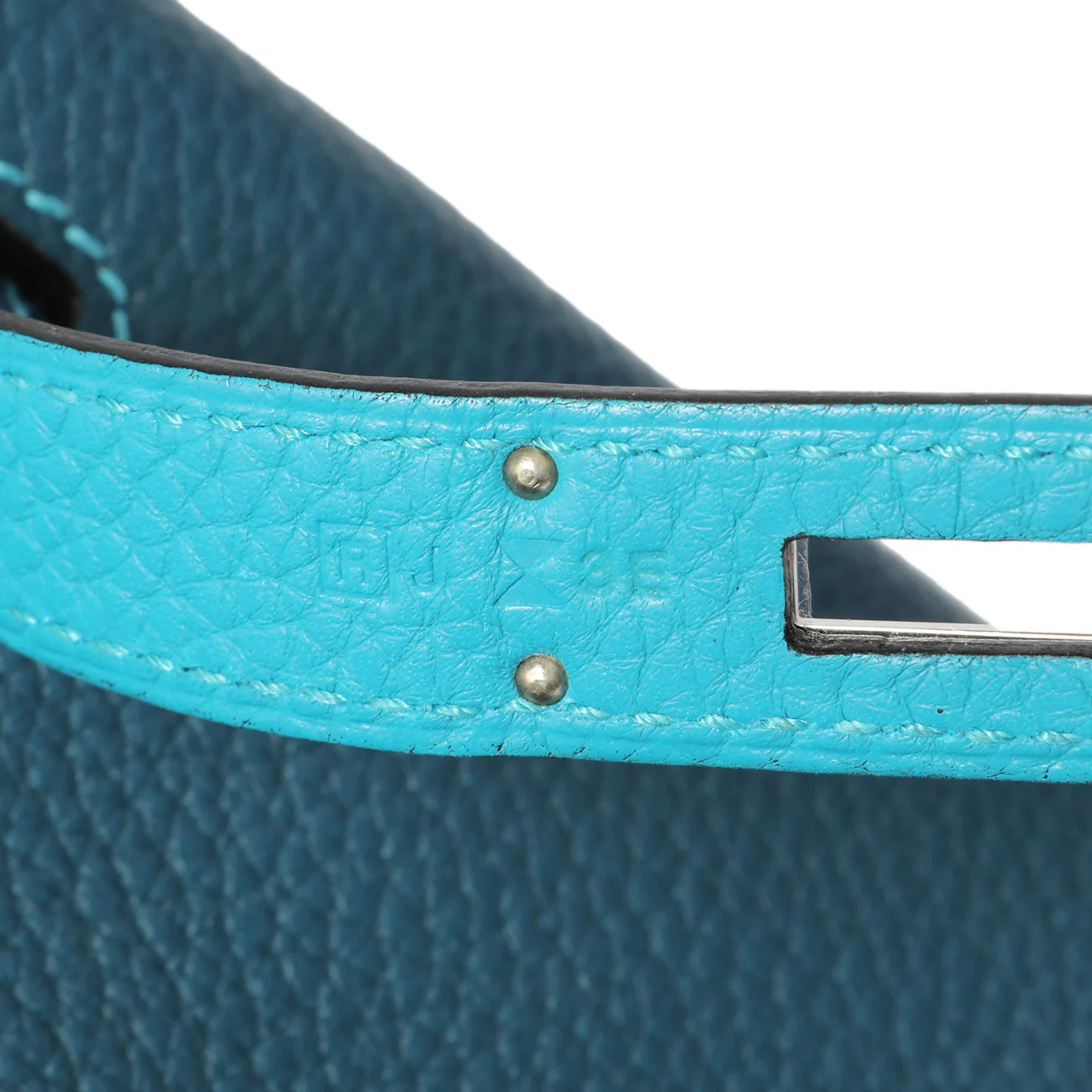 Hermes Bleu Izmir Turquoise Togo Verso So Kelly 22 - Image 6
