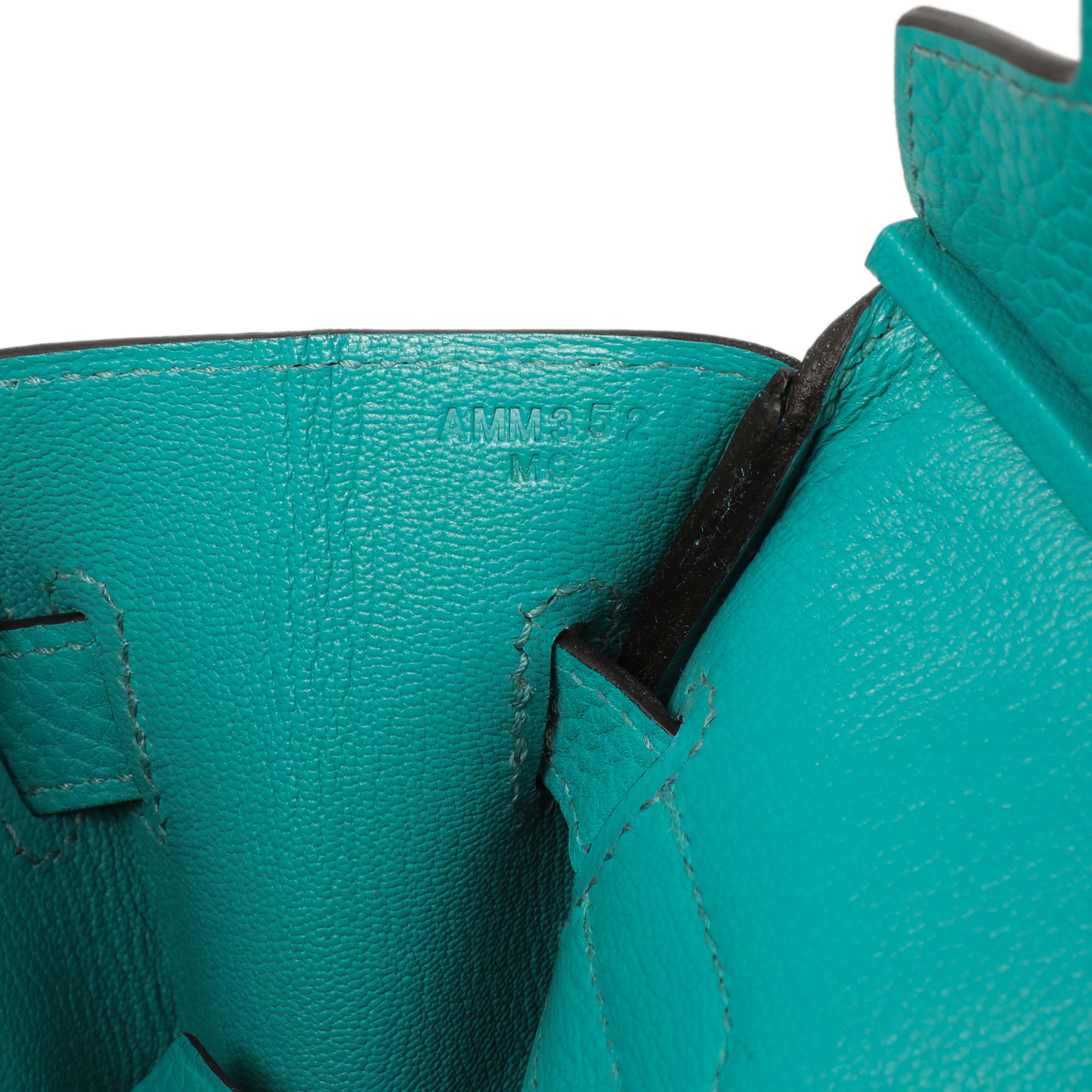 Hermes Bleu Paon Clemence Birkin 30 - Image 6