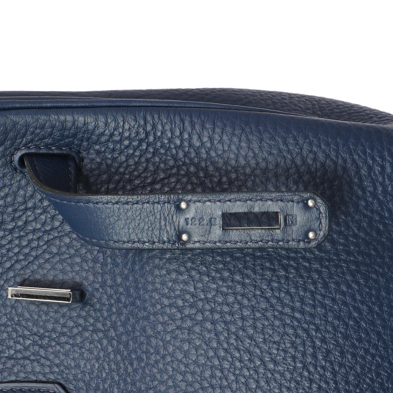 Hermes Bleu Saphir Clemence Birkin 35 - Image 10