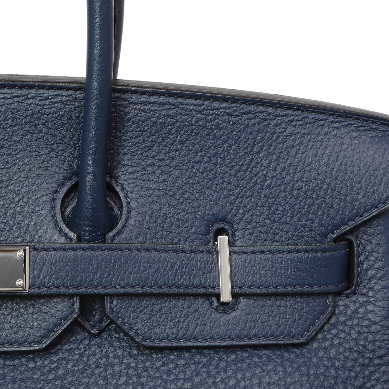 Hermes Bleu Saphir Clemence Birkin 35 - Image 11