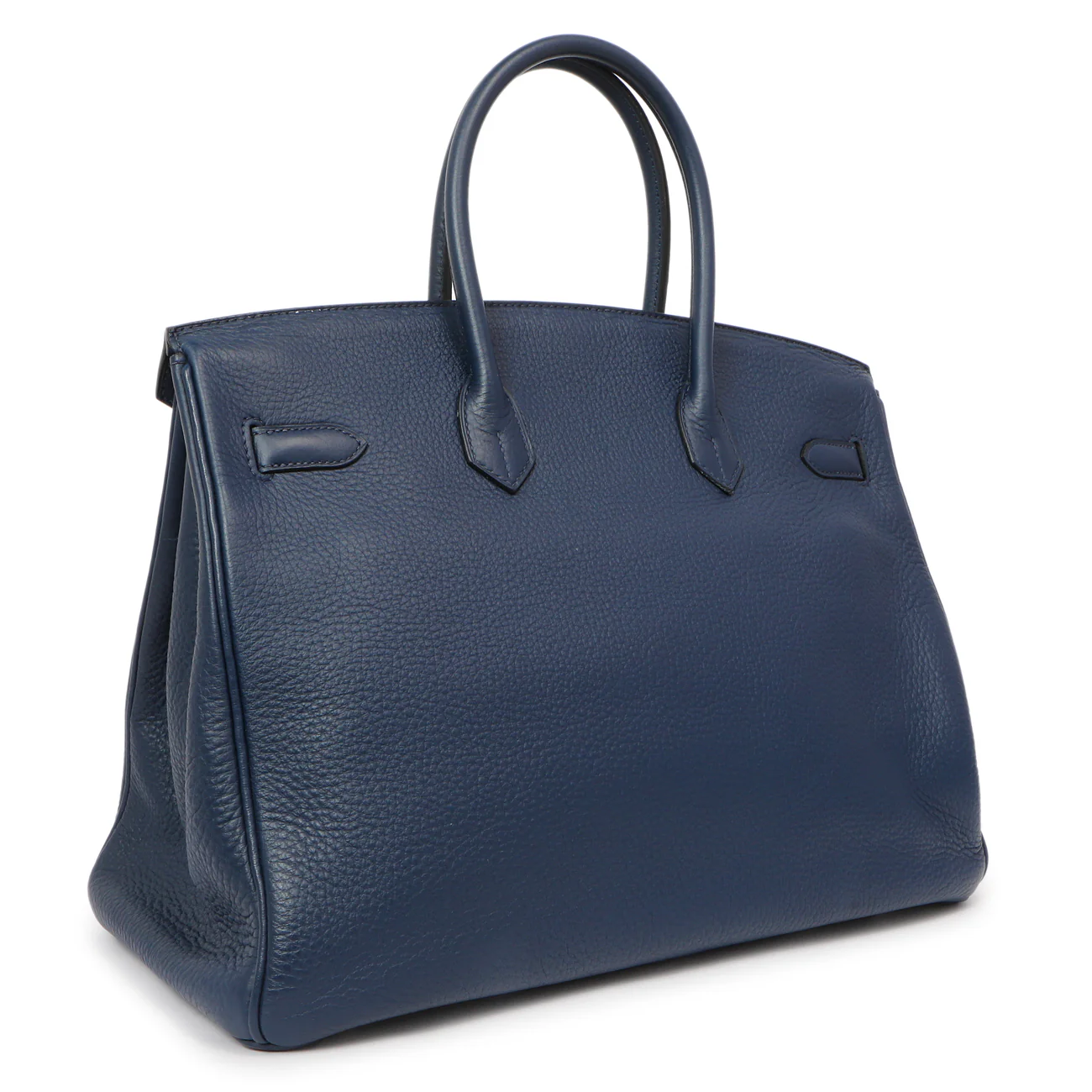 Hermes Bleu Saphir Clemence Birkin 35 - Image 2