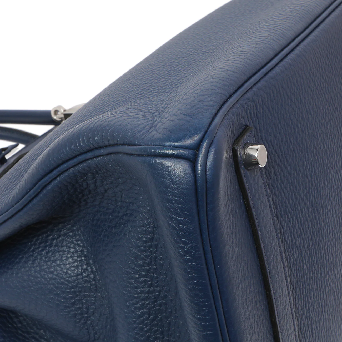 Hermes Bleu Saphir Clemence Birkin 35 - Image 4