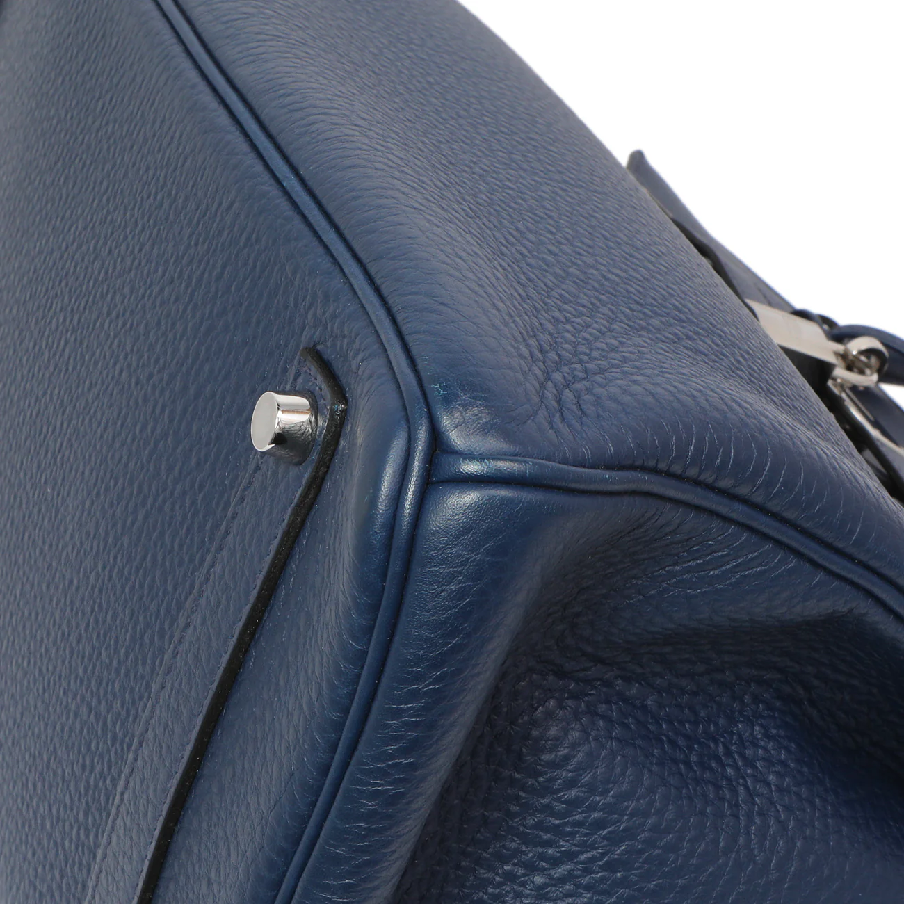 Hermes Bleu Saphir Clemence Birkin 35 - Image 5