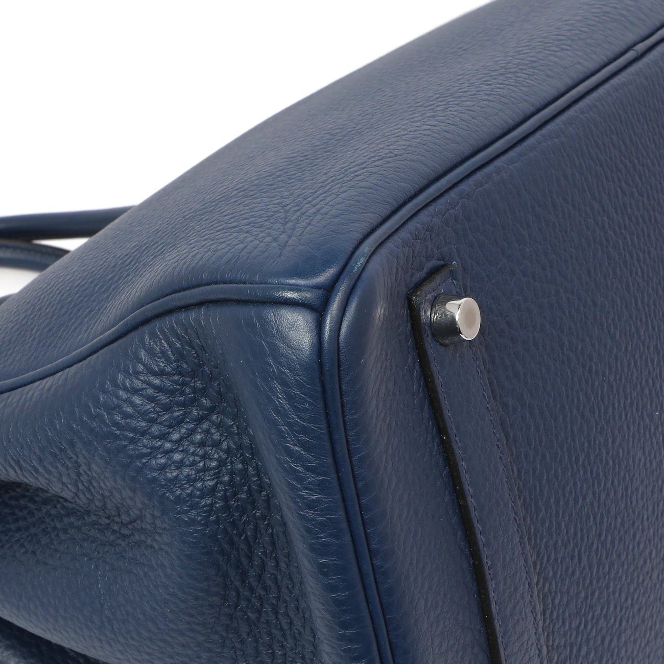 Hermes Bleu Saphir Clemence Birkin 35 - Image 6