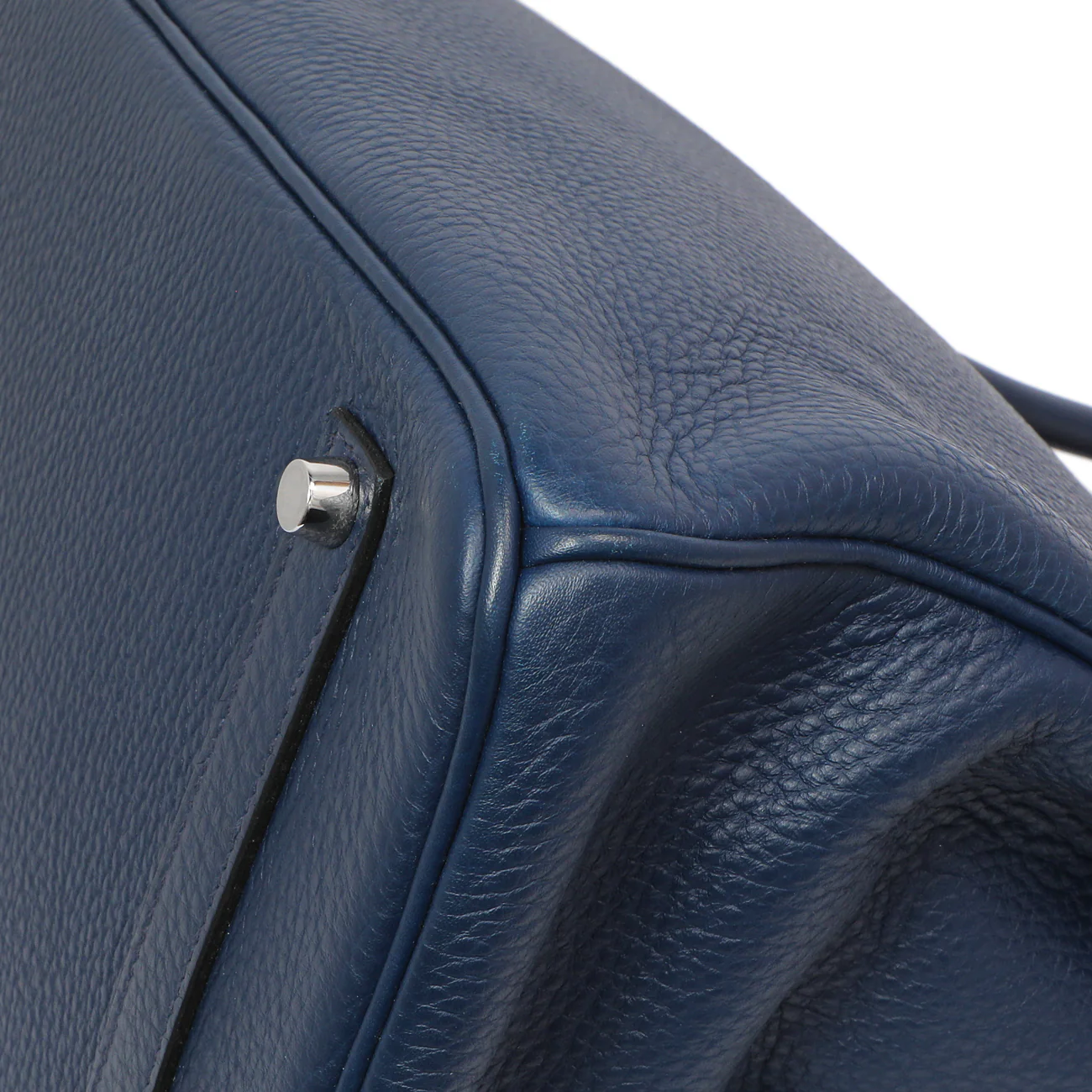Hermes Bleu Saphir Clemence Birkin 35 - Image 7