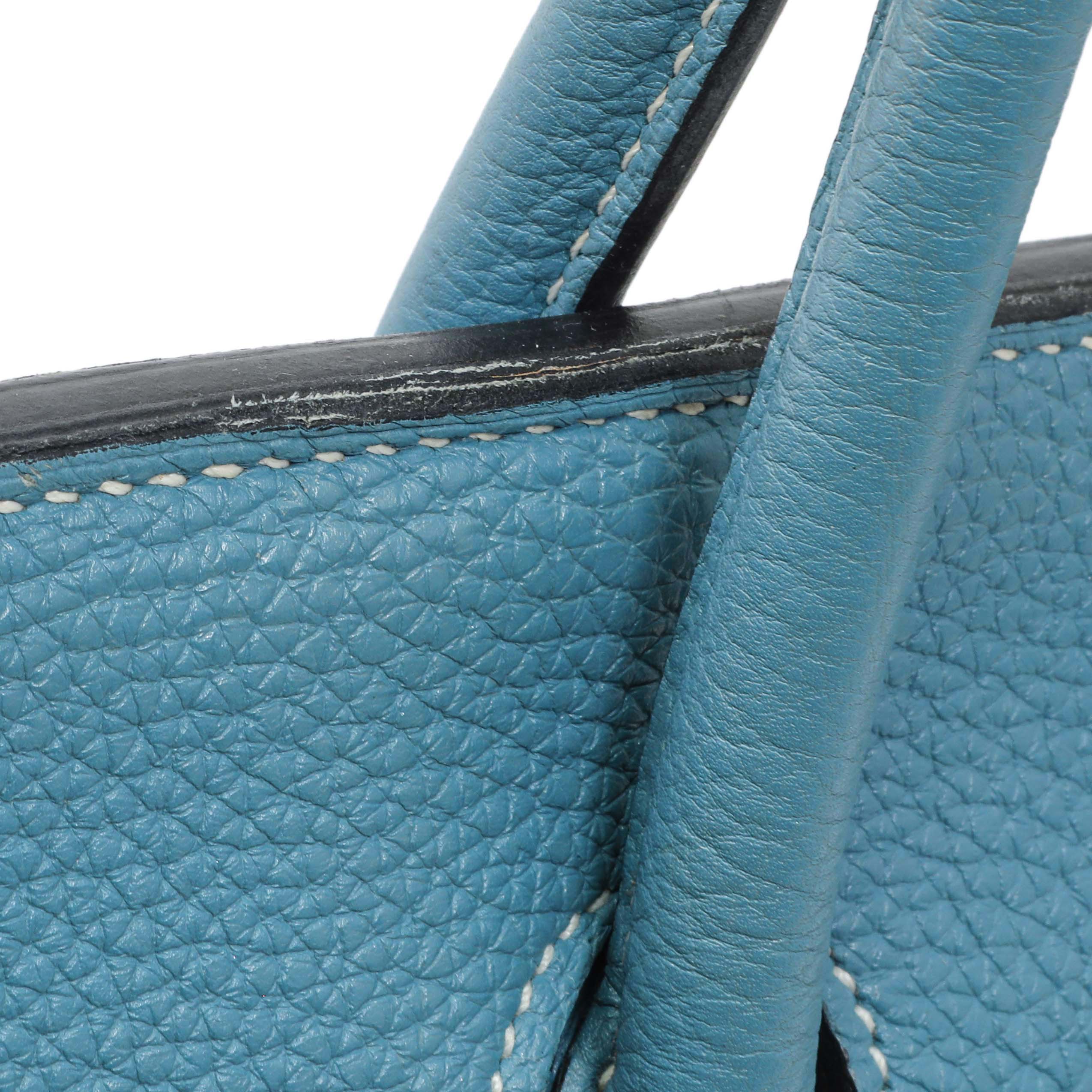 Hermes Blue Jean Clemence Birkin 35 - Image 12