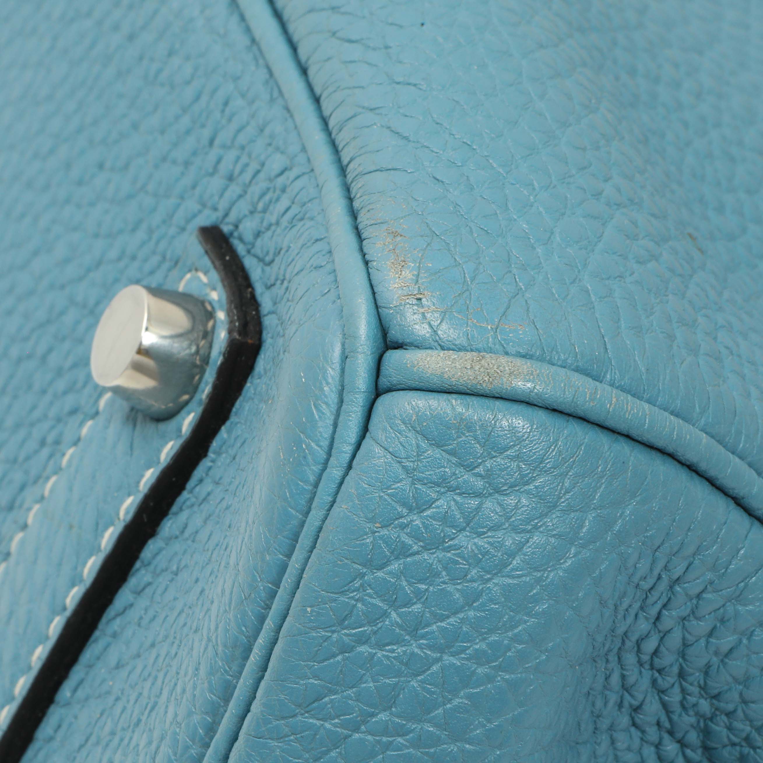 Hermes Blue Jean Clemence Birkin 35 - Image 5