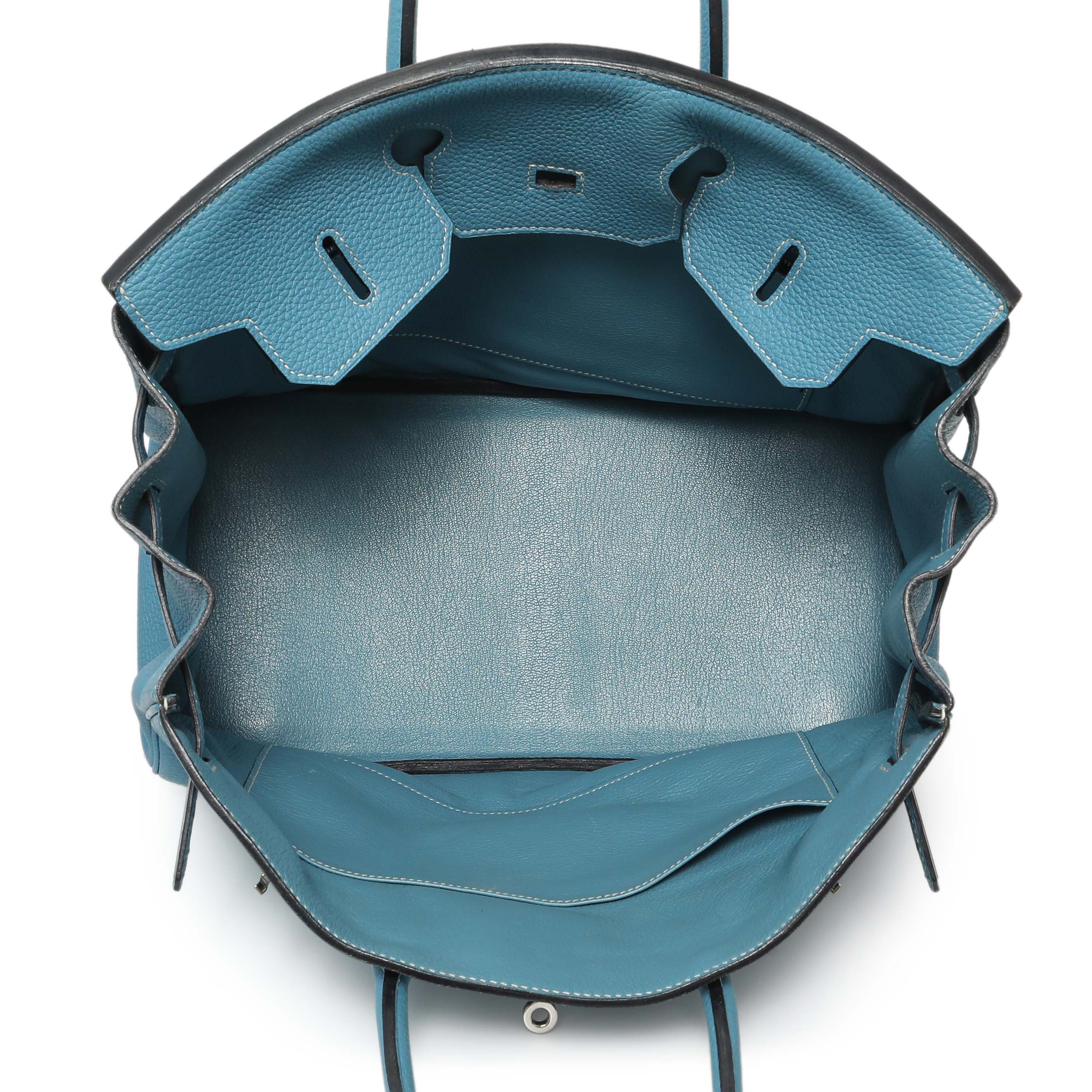 Hermes Blue Jean Clemence Birkin 35 - Image 8