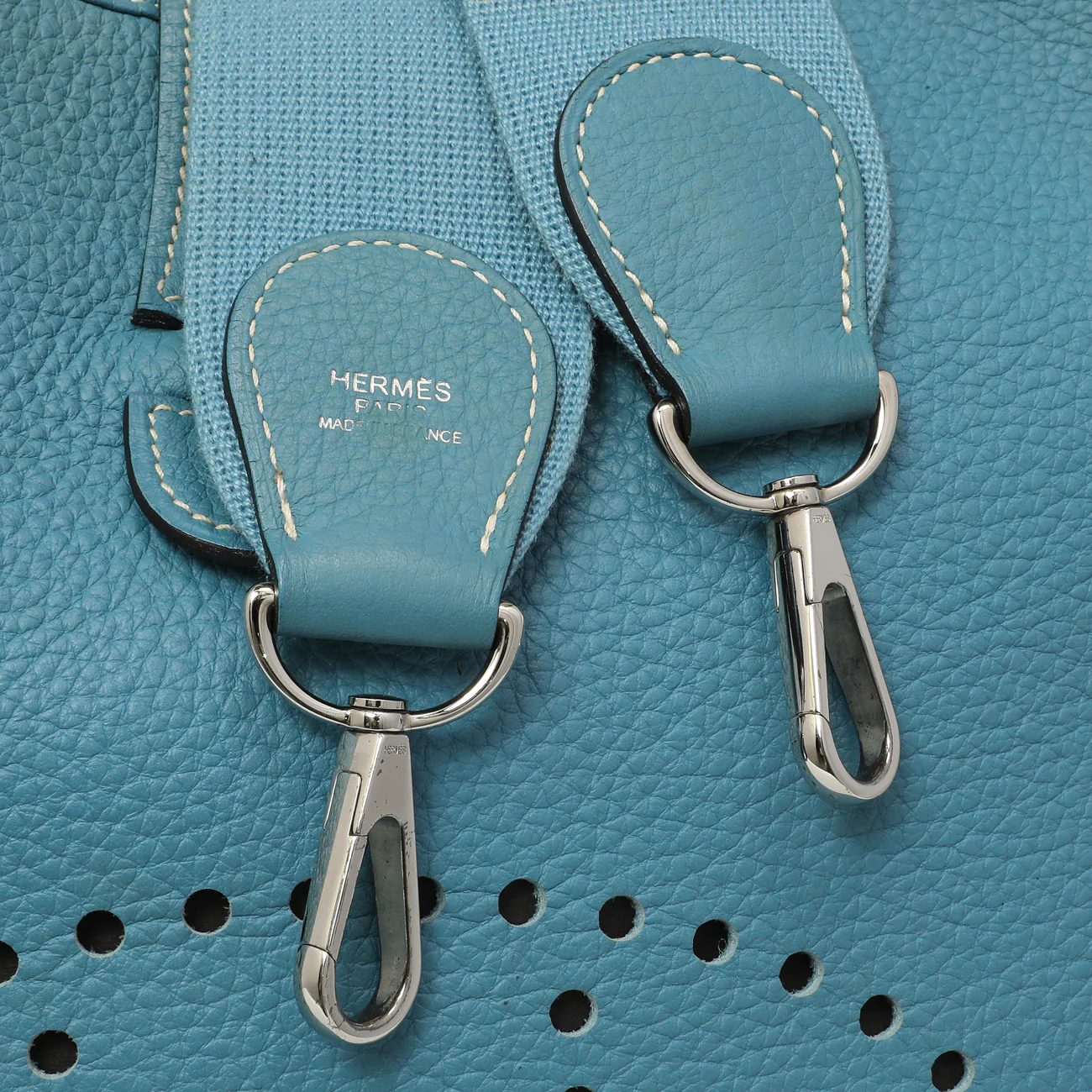 Hermes Blue Jean Clemence Evelyne III GM - Image 12