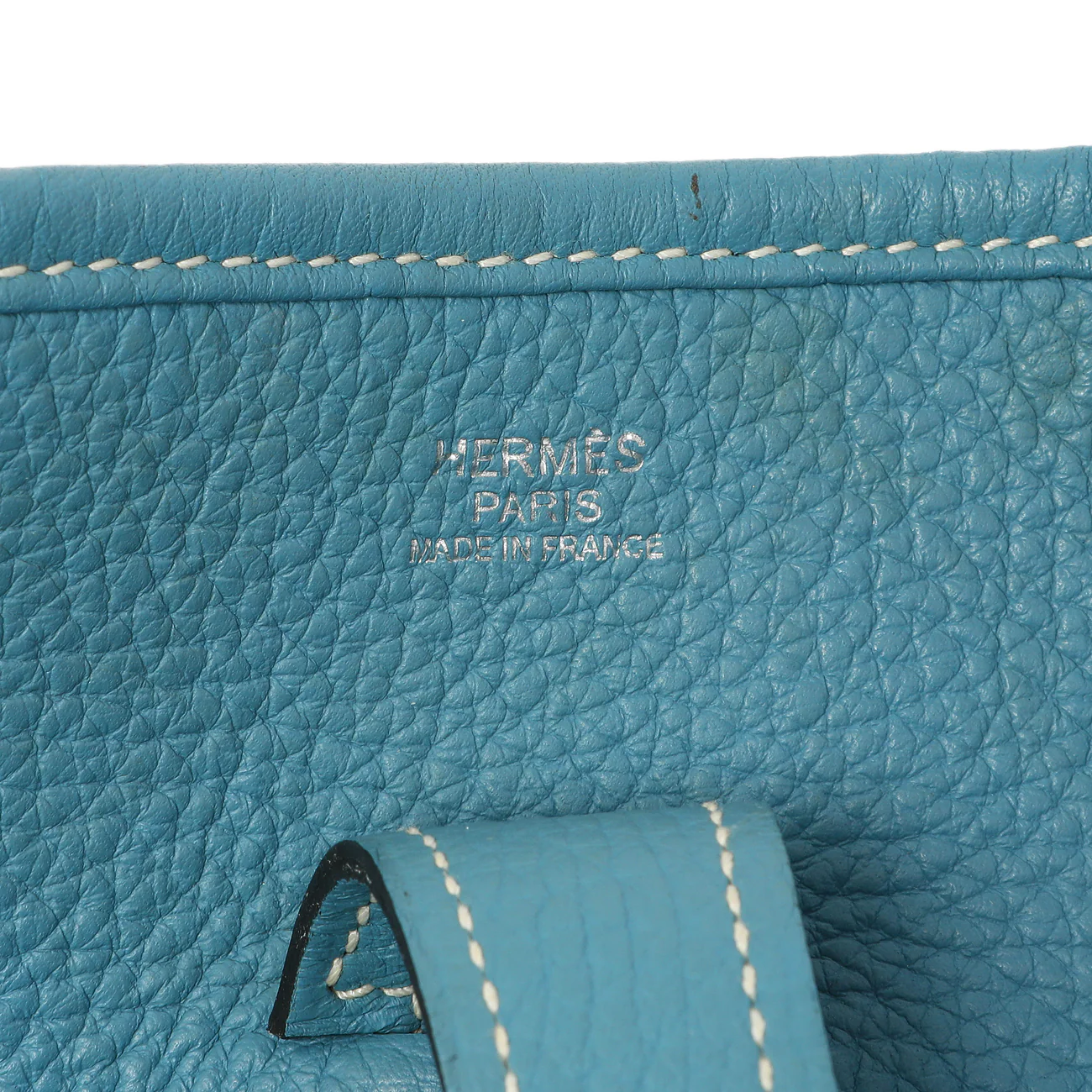 Hermes Blue Jean Clemence Evelyne III GM - Image 9