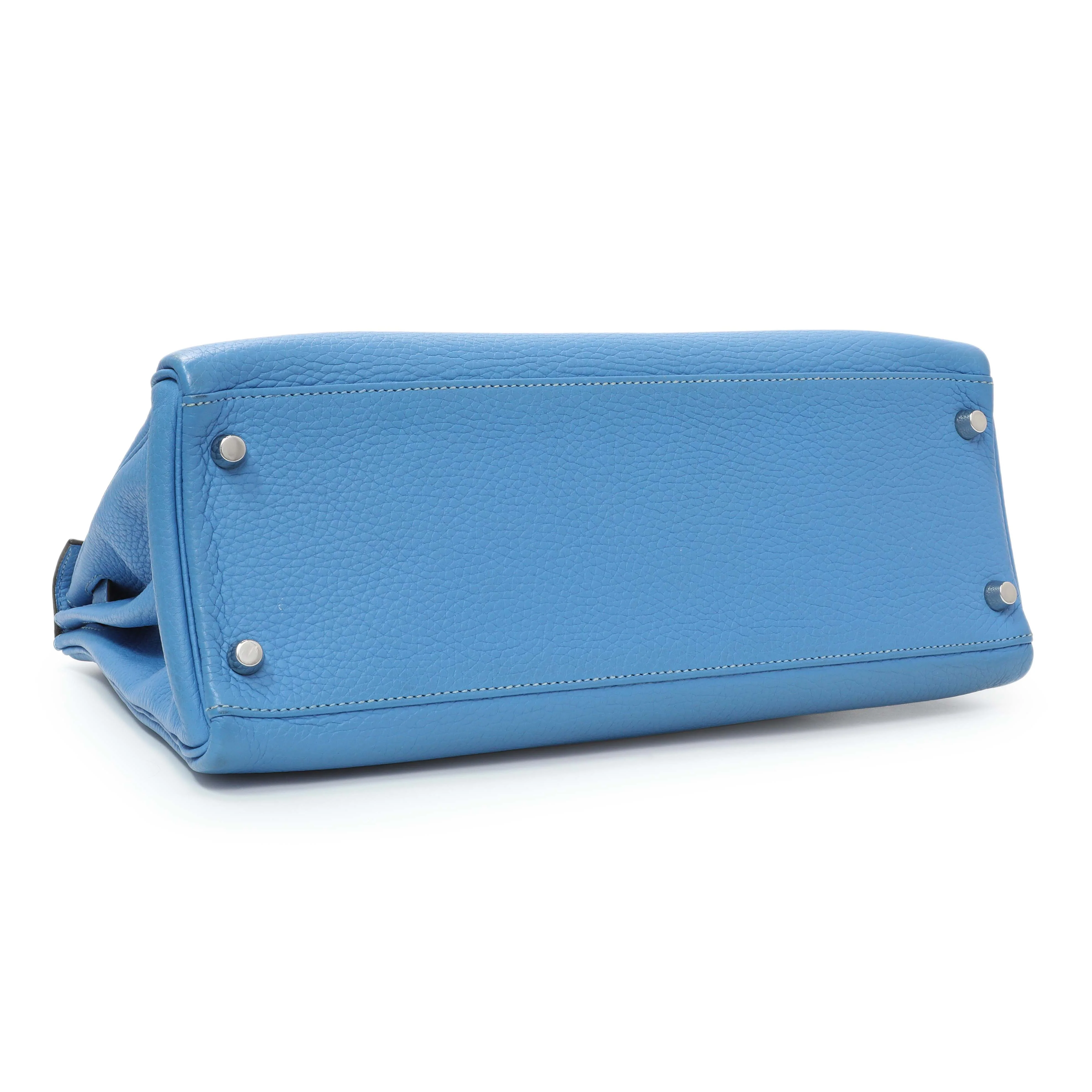 Hermes Blue Paradise Taurillon Clemence Kelly Retourne 32 - Image 3
